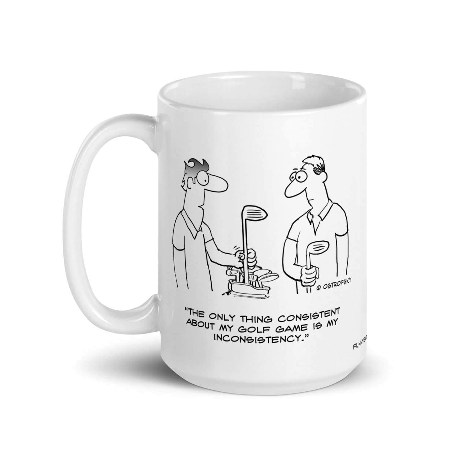 Inconsistency Golf Cartoon Coffee Mug - Image 7