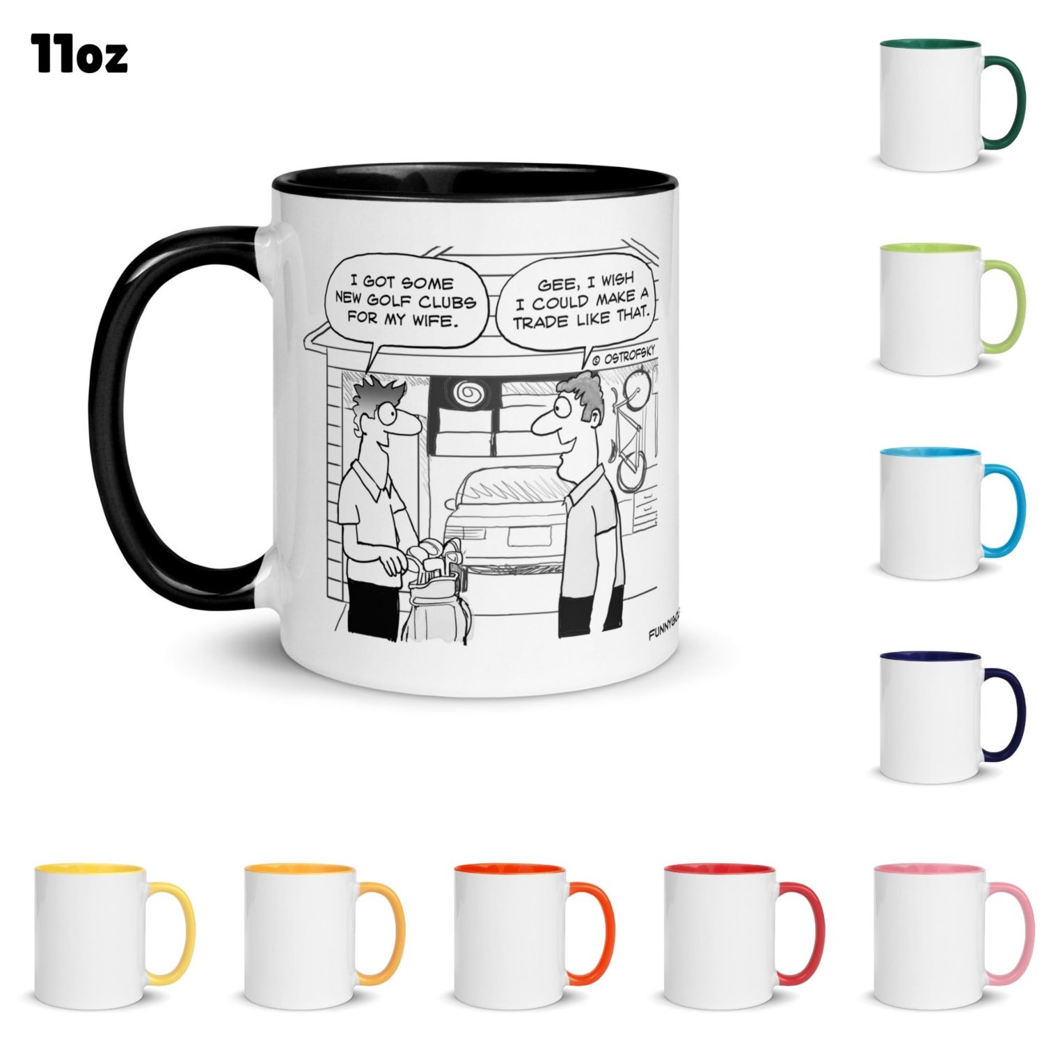 Funny Golf Quotes - Make a Trade Like That Golf Cartoon 11oz Coffee Mug Color Options