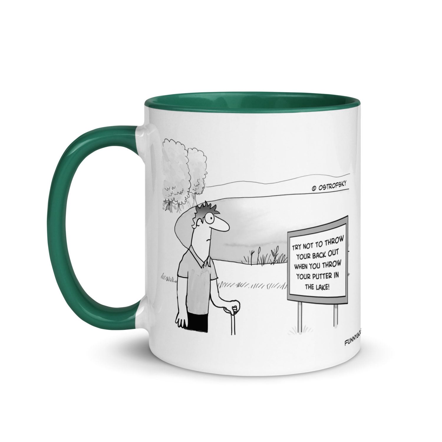 Throw Your Putter Golf Cartoon Coffee Mug