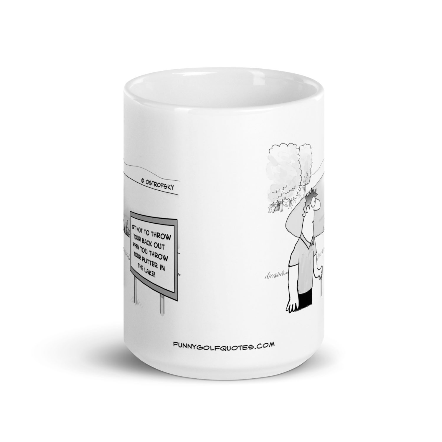 Throw Your Putter Golf Cartoon Coffee Mug - Image 8