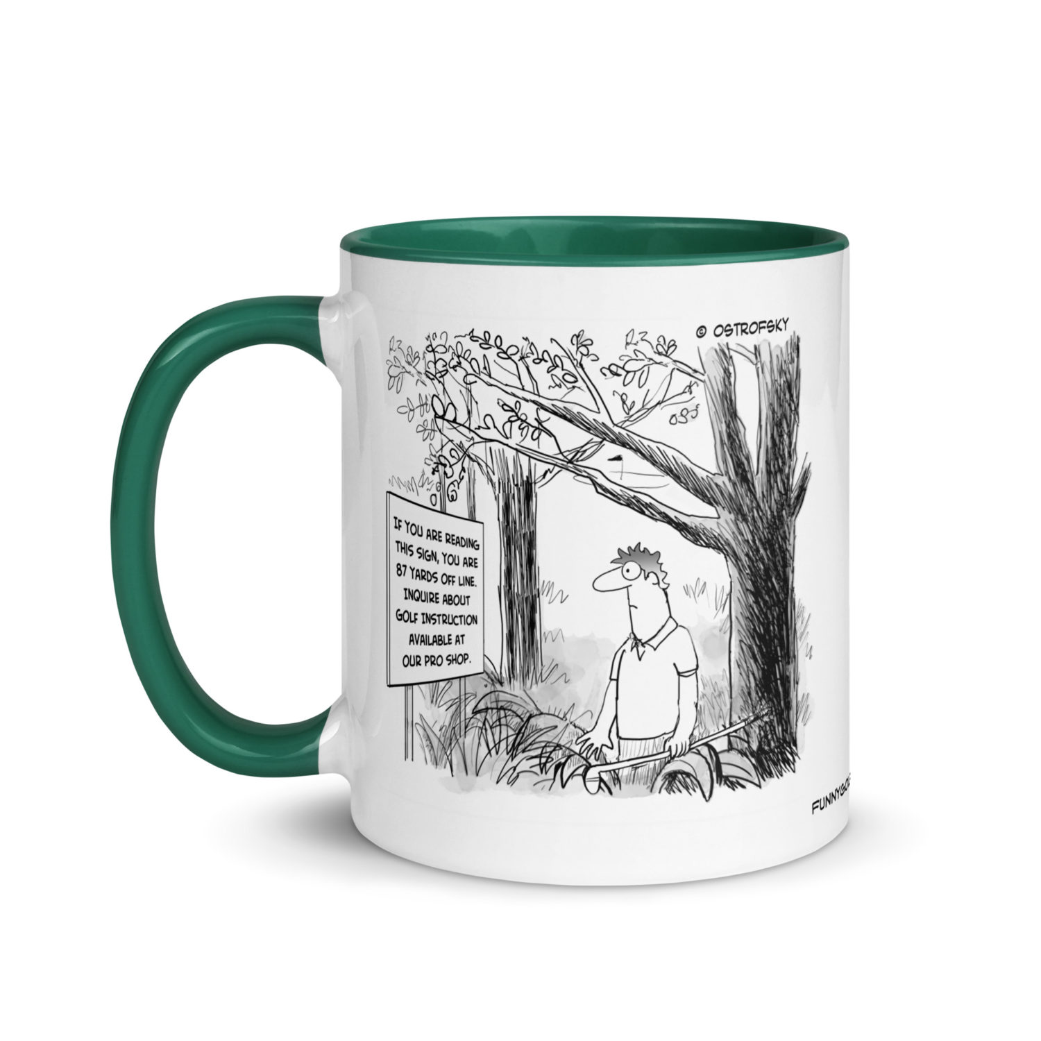 Inquire About Golf Instruction Cartoon Coffee Mug