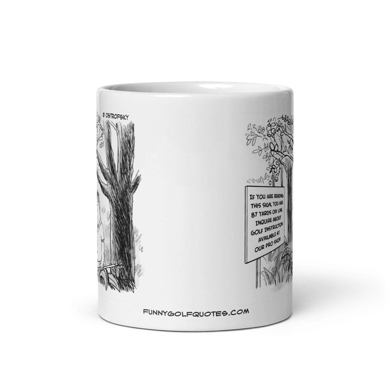 Inquire About Golf Instruction Cartoon Coffee Mug - Image 5