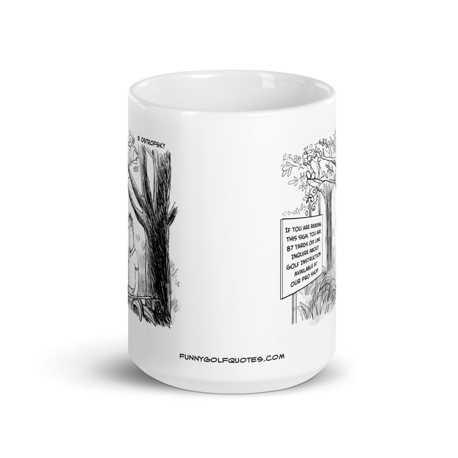 Inquire About Golf Instruction Cartoon Coffee Mug - Image 8