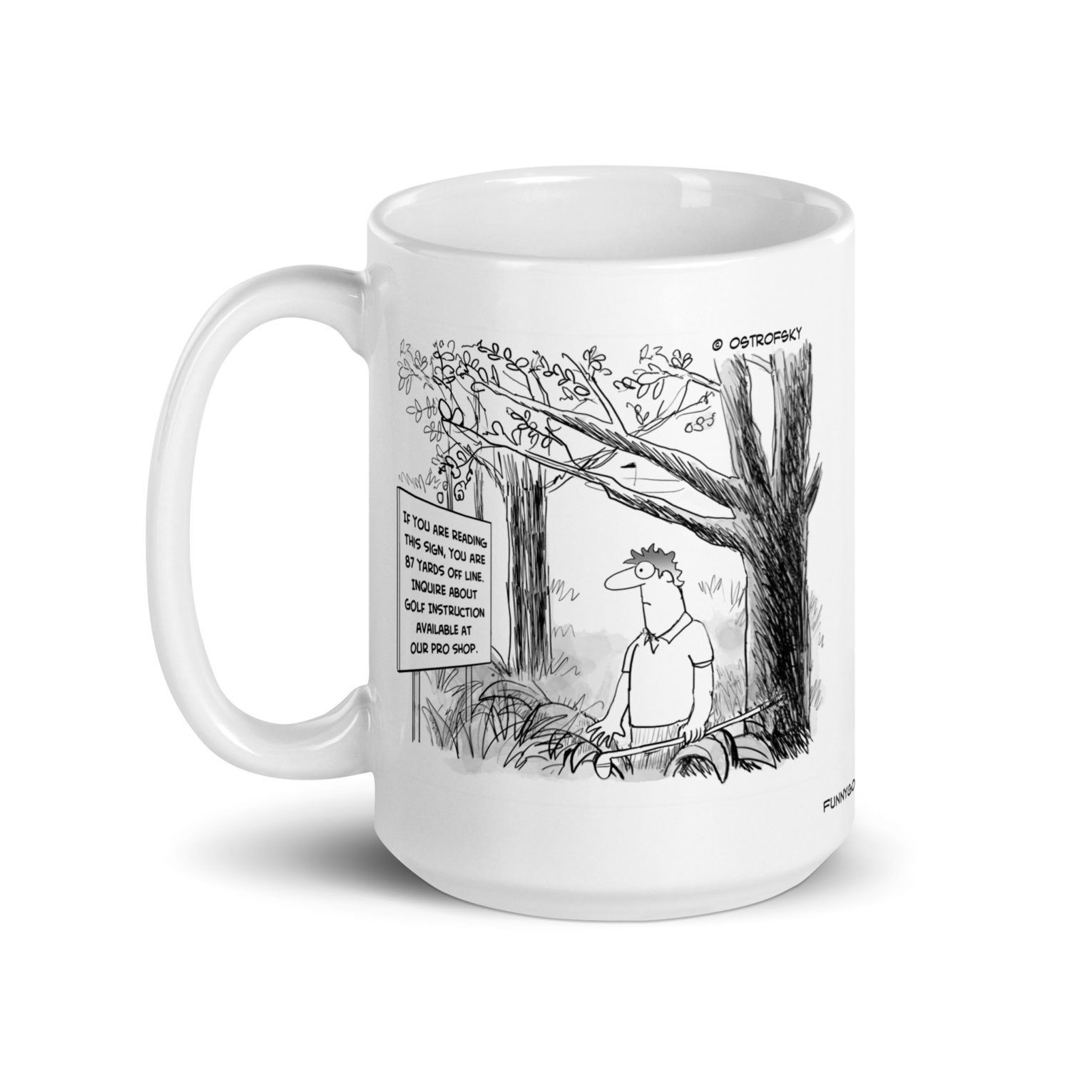 Inquire About Golf Instruction Cartoon Coffee Mug - Image 7