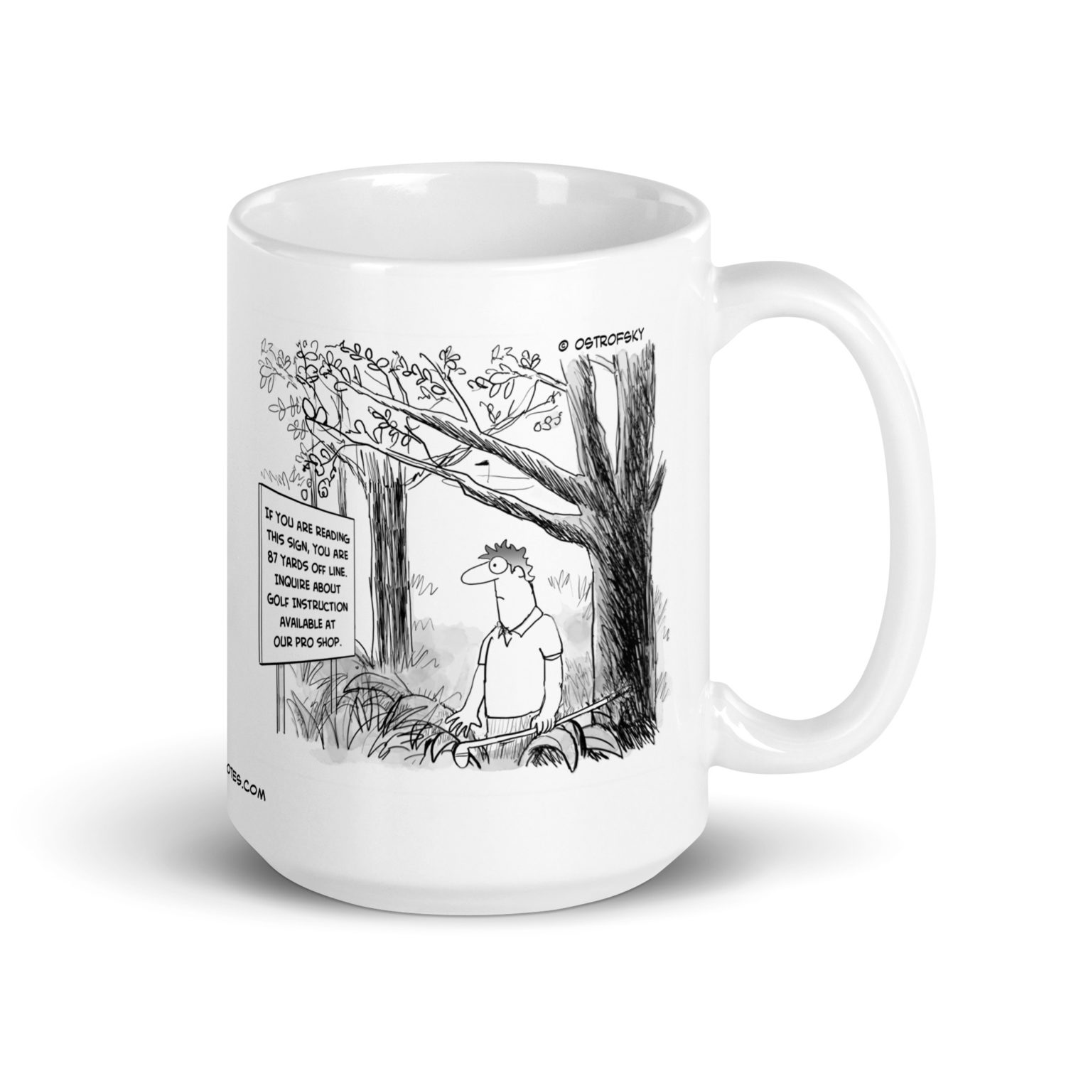 Inquire About Golf Instruction Cartoon Coffee Mug - Image 9