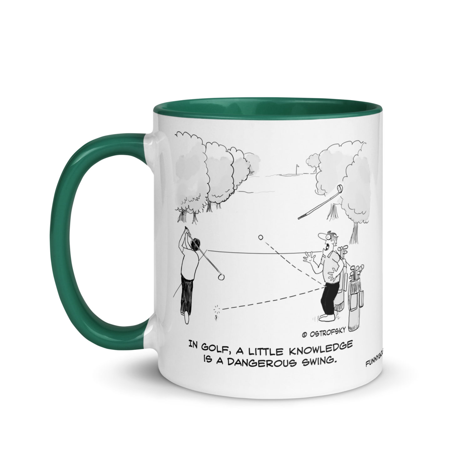 Dangerous Swing Golf Cartoon Coffee Mug