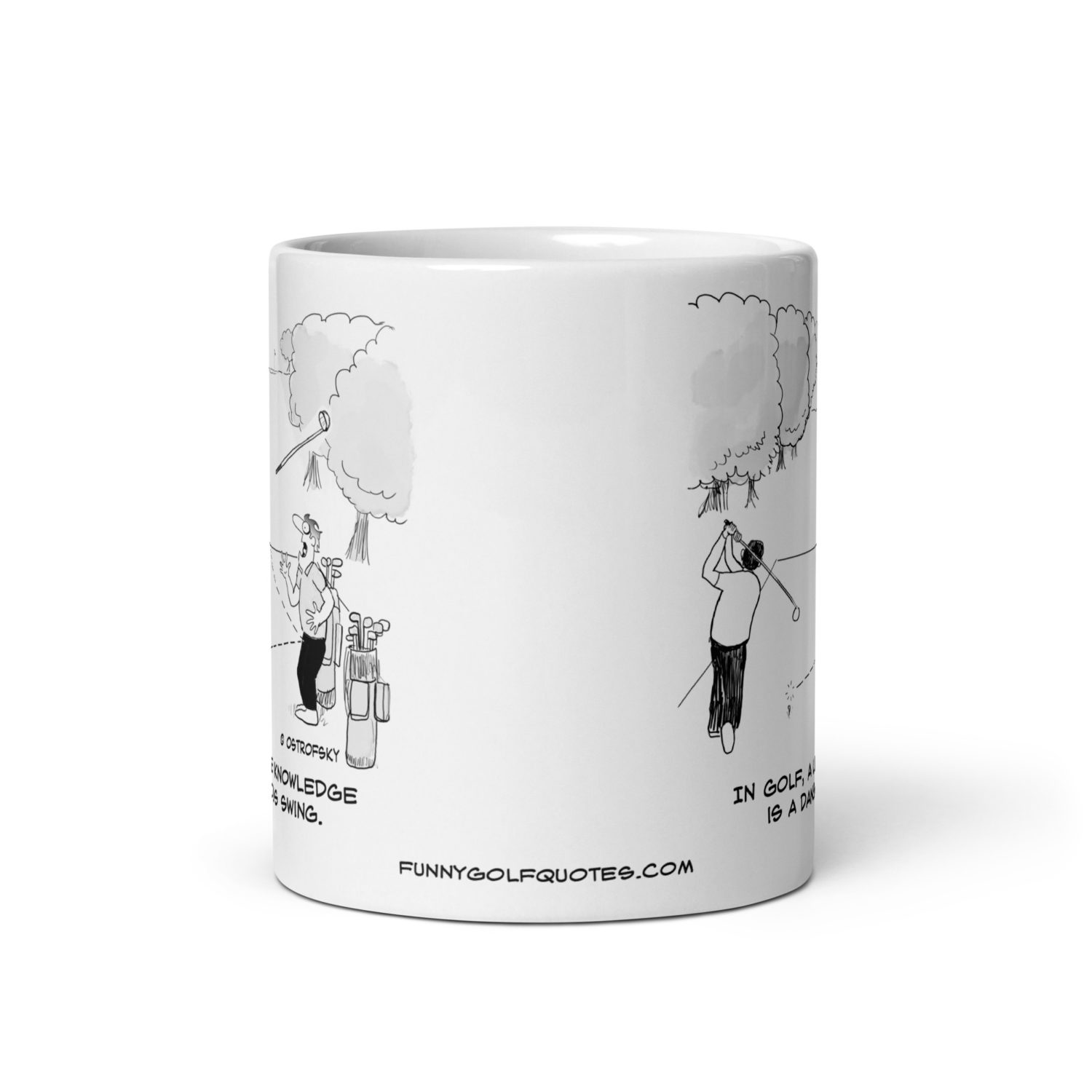 Dangerous Swing Golf Cartoon Coffee Mug - Image 5