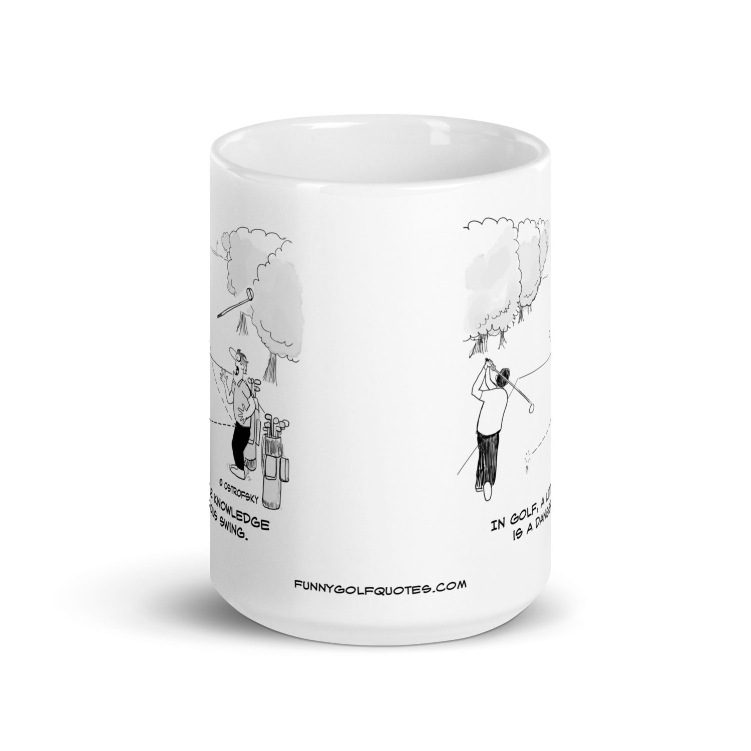 Dangerous Swing Golf Cartoon Coffee Mug - Image 8