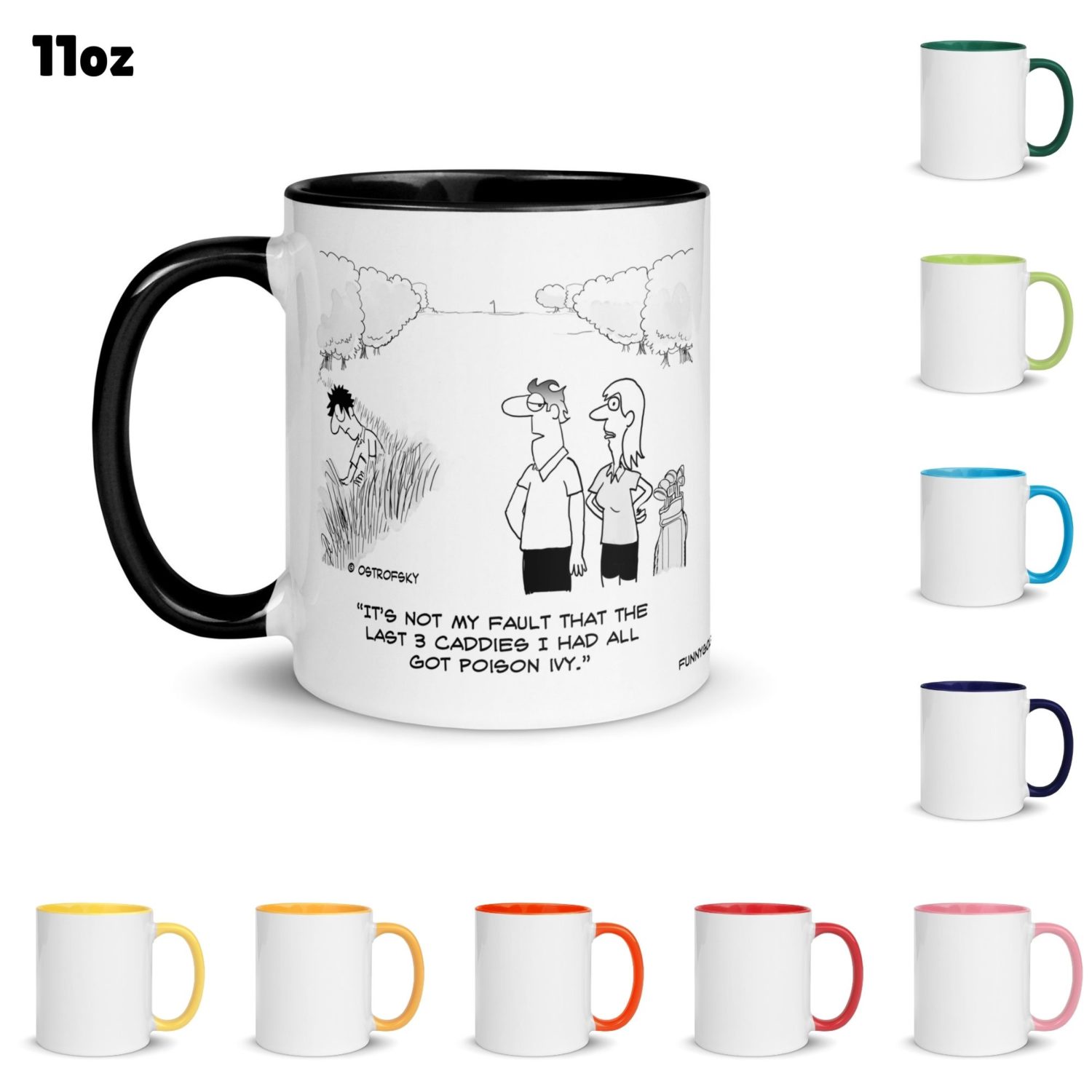 Funny Golf Quotes - Poison Ivy Golf Cartoon 11oz Coffee Mug Color Options