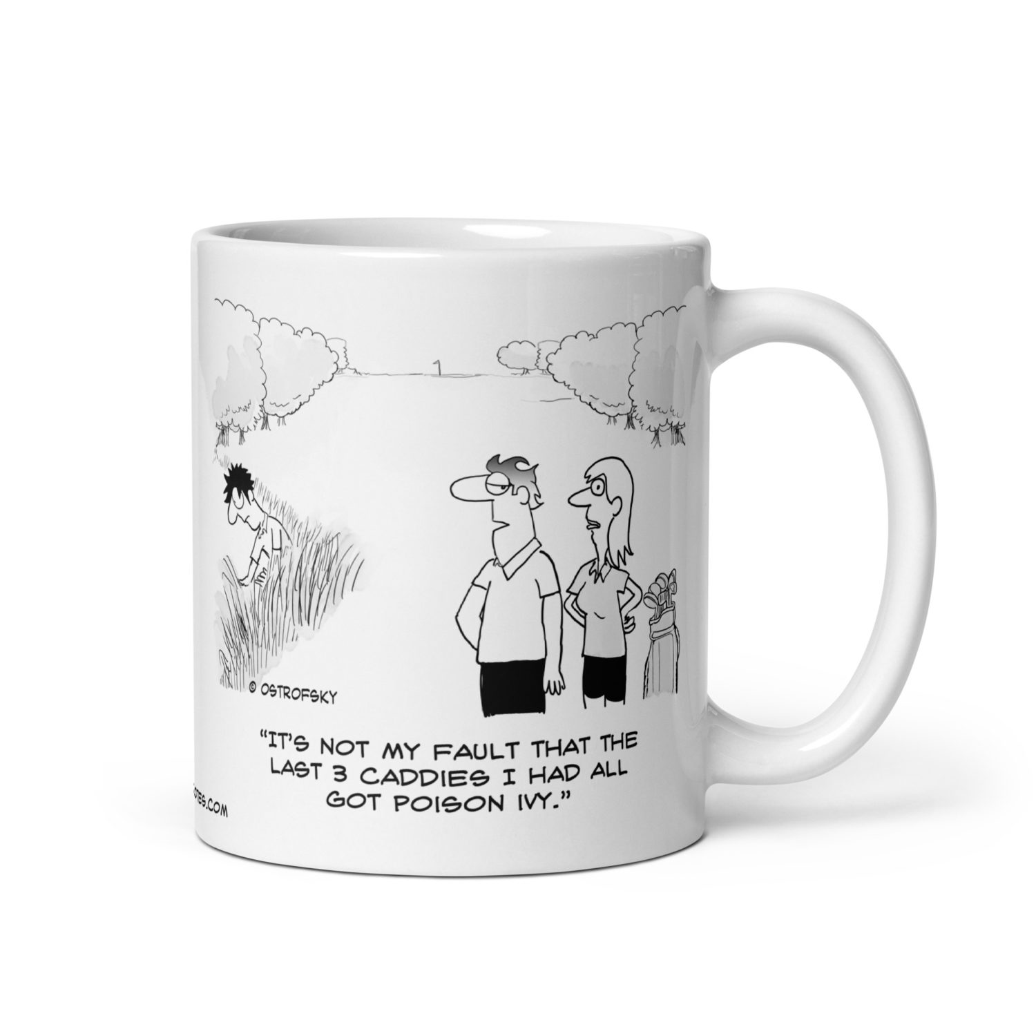 Poison Ivy Golf Cartoon Coffee Mug - Image 6