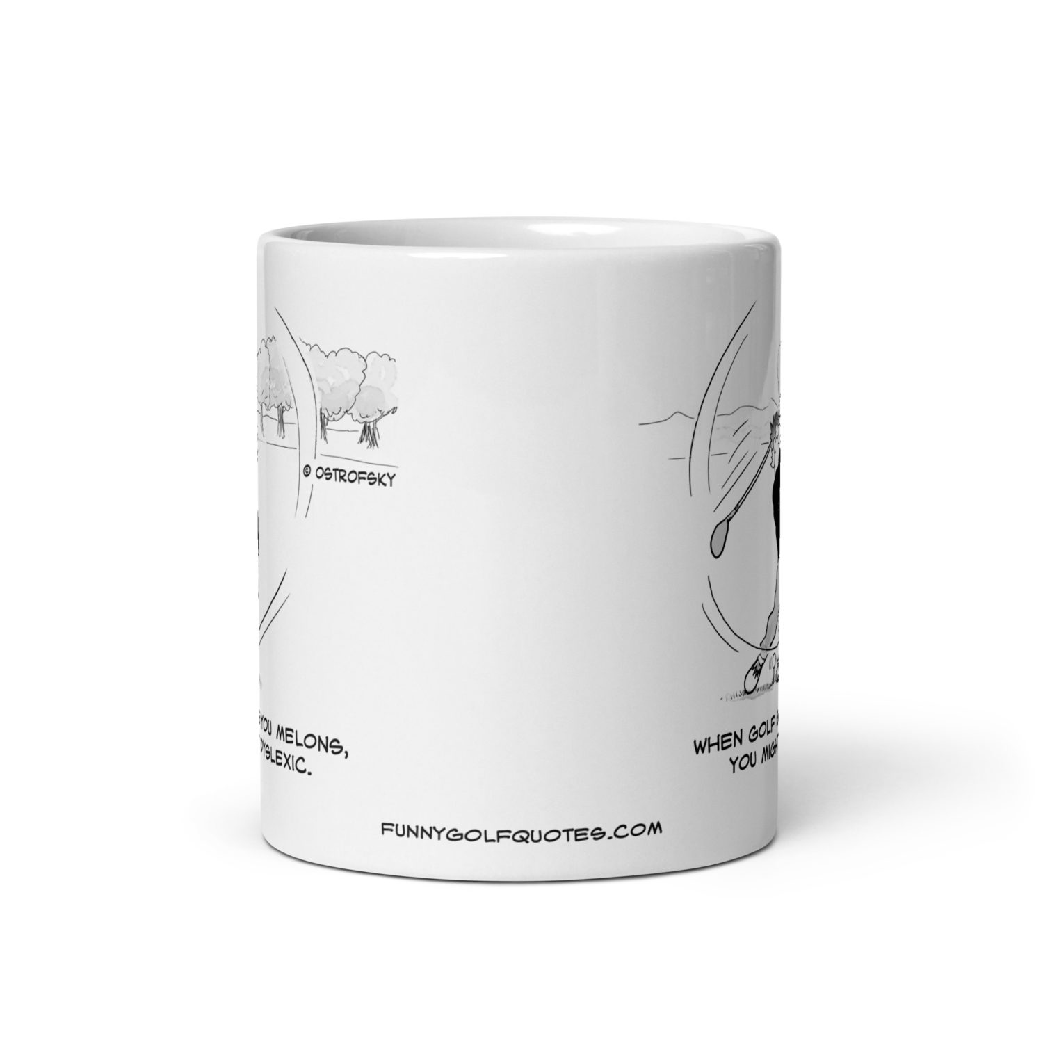 When Golf Gives You Melons Cartoon Coffee Mug - Image 5