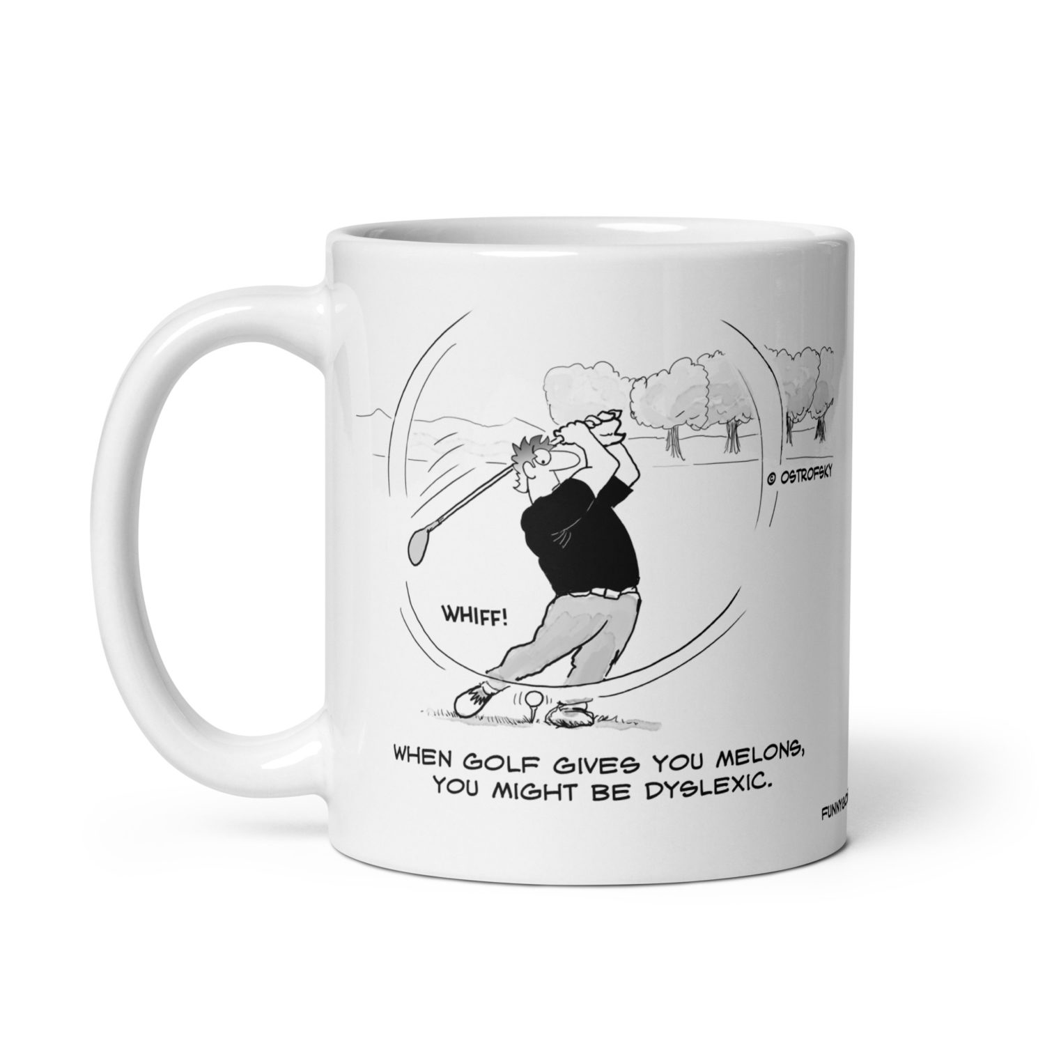 When Golf Gives You Melons Cartoon Coffee Mug - Image 4