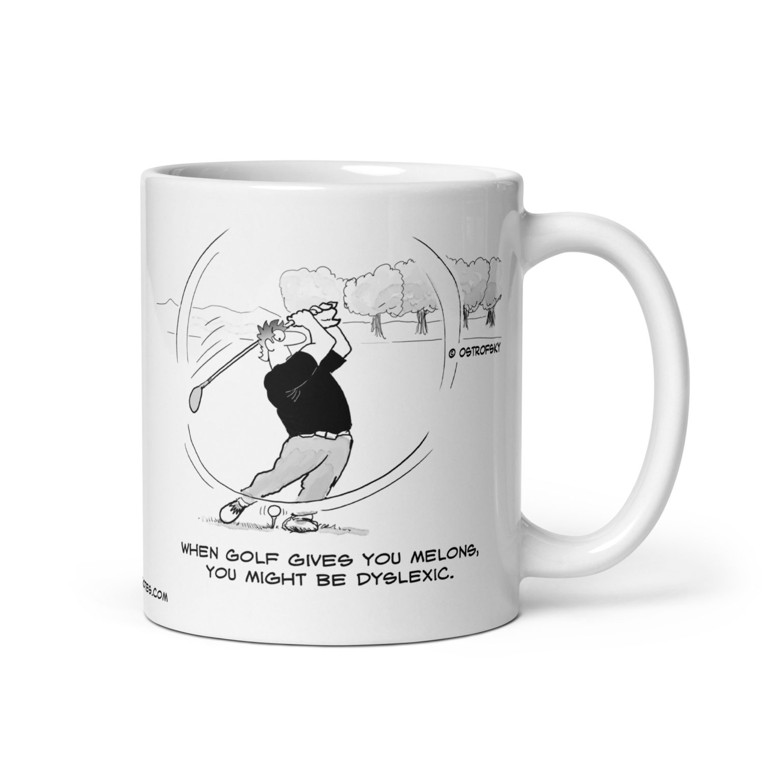 When Golf Gives You Melons Cartoon Coffee Mug - Image 6