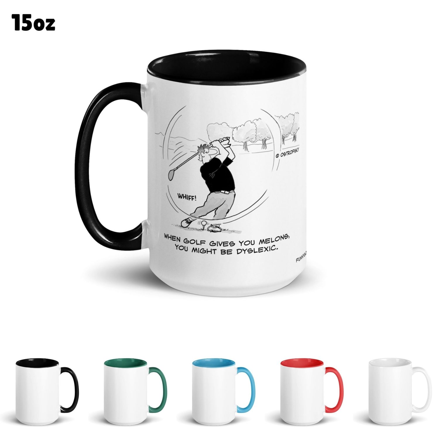 Funny Golf Quotes - When Golf Gives You Melons Golf Cartoon 15oz Coffee Mug Color Options