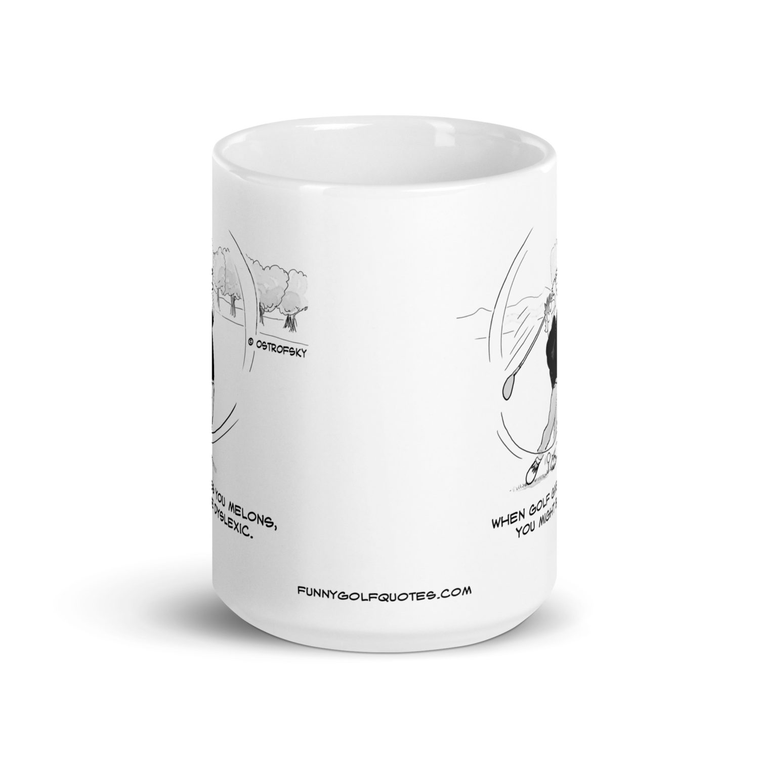 When Golf Gives You Melons Cartoon Coffee Mug - Image 8