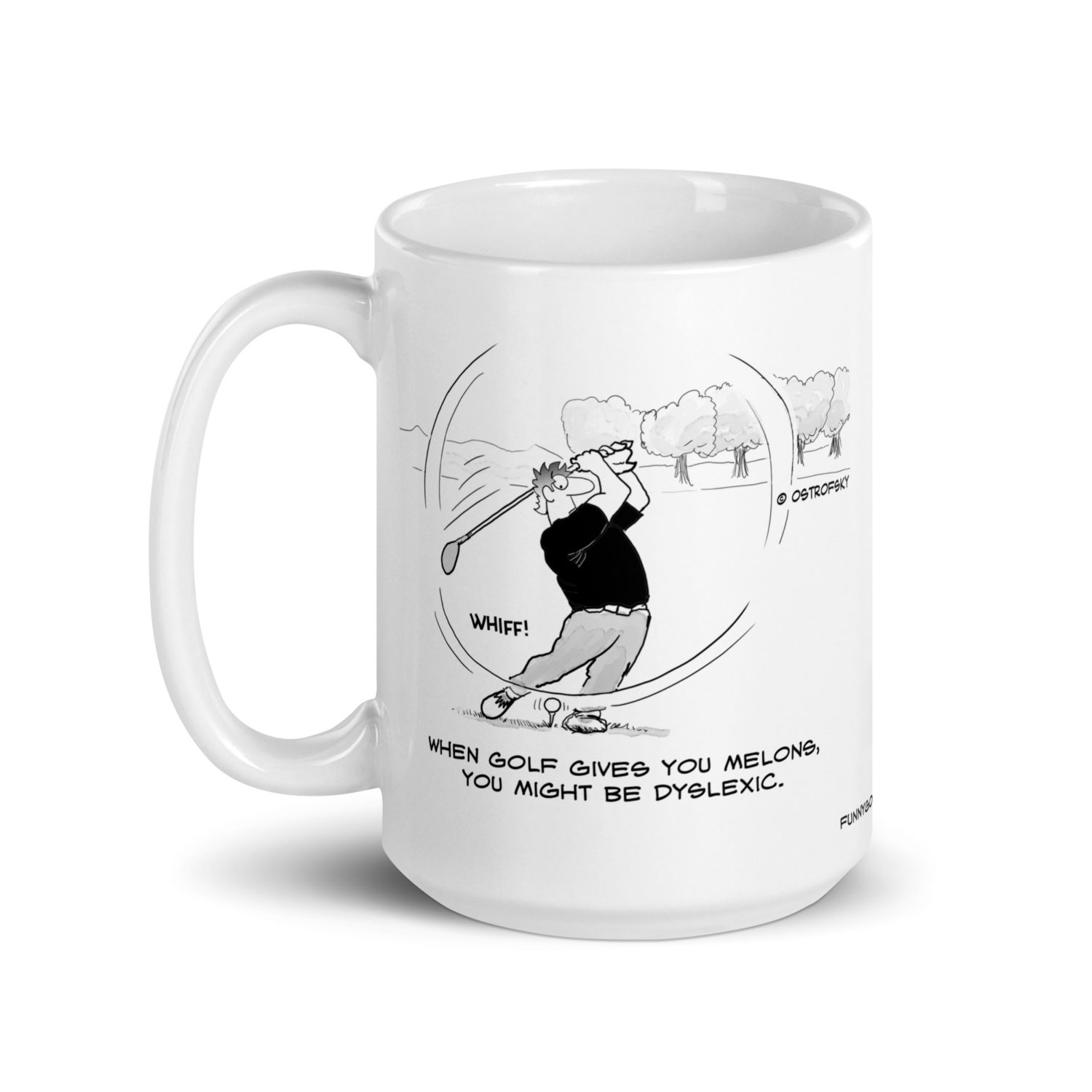 When Golf Gives You Melons Cartoon Coffee Mug - Image 7