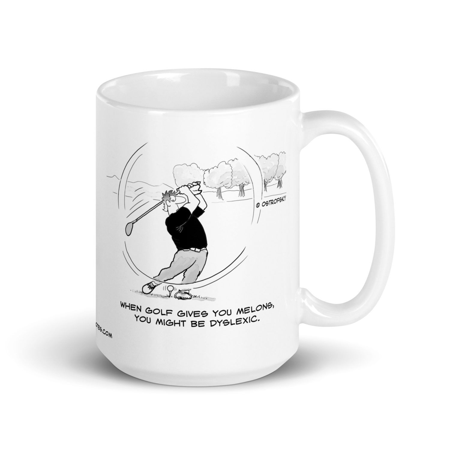 When Golf Gives You Melons Cartoon Coffee Mug - Image 9