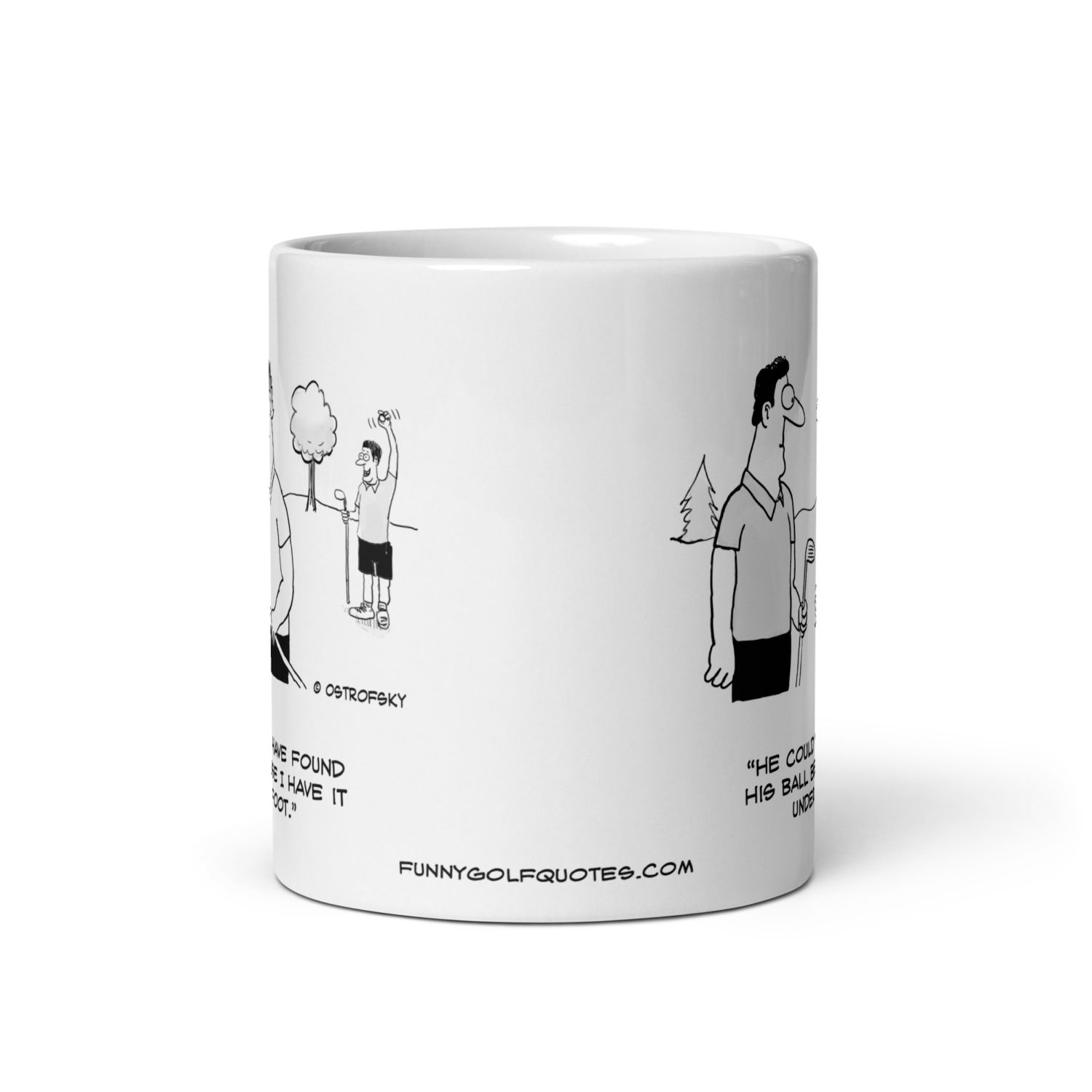 Under My Foot Golf Cartoon Coffee Mug - Image 5