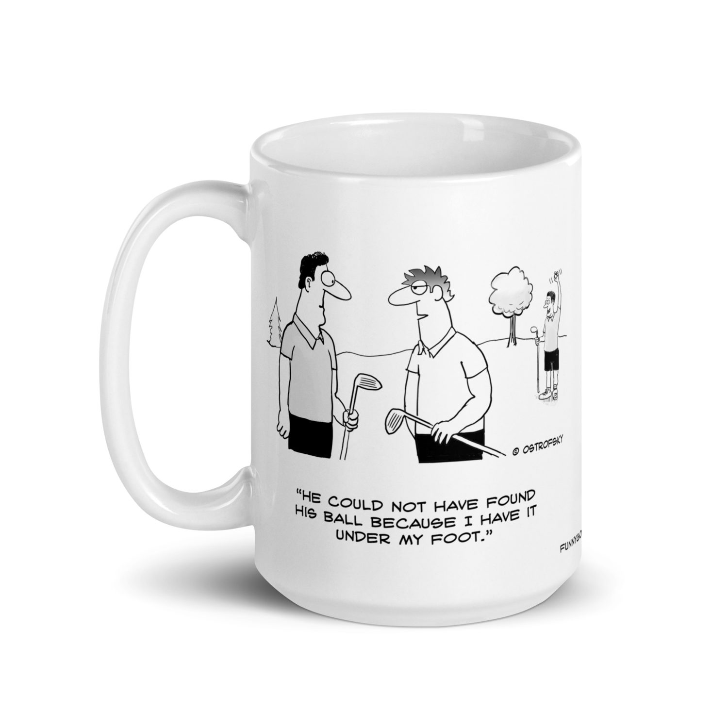 Under My Foot Golf Cartoon Coffee Mug - Image 7