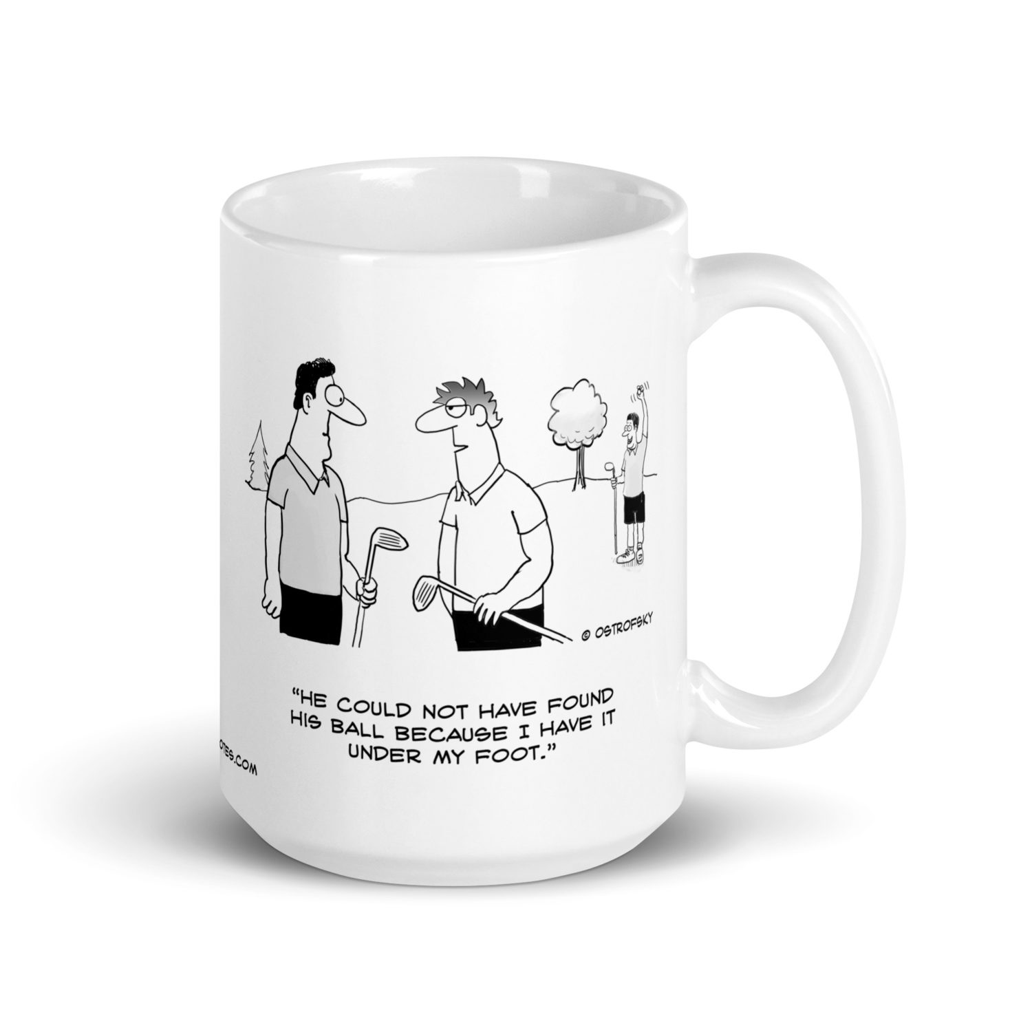 Under My Foot Golf Cartoon Coffee Mug - Image 9