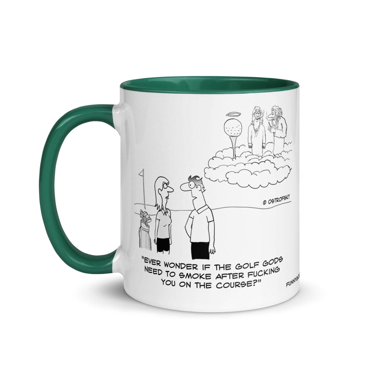 Golf Gods Cartoon Coffee Mug