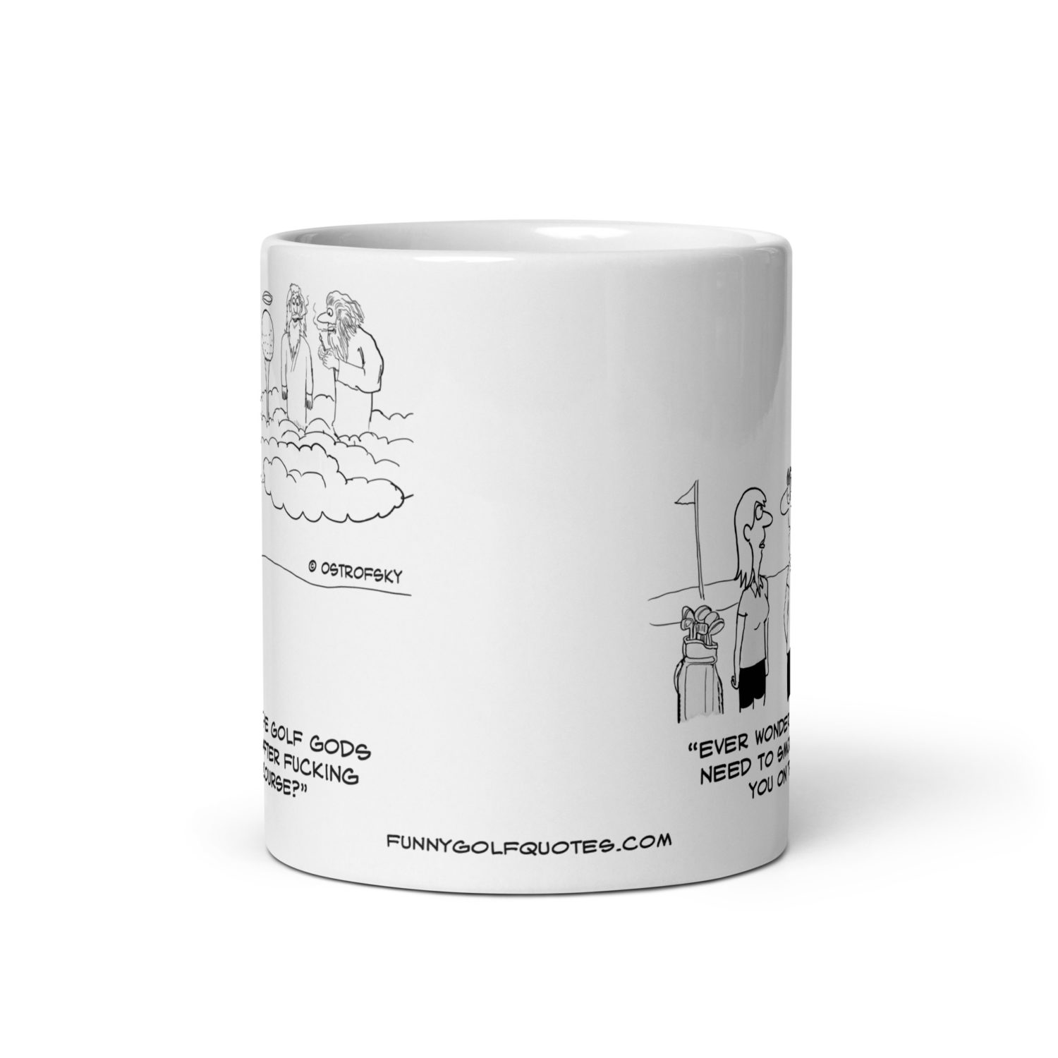 Golf Gods Cartoon Coffee Mug - Image 5