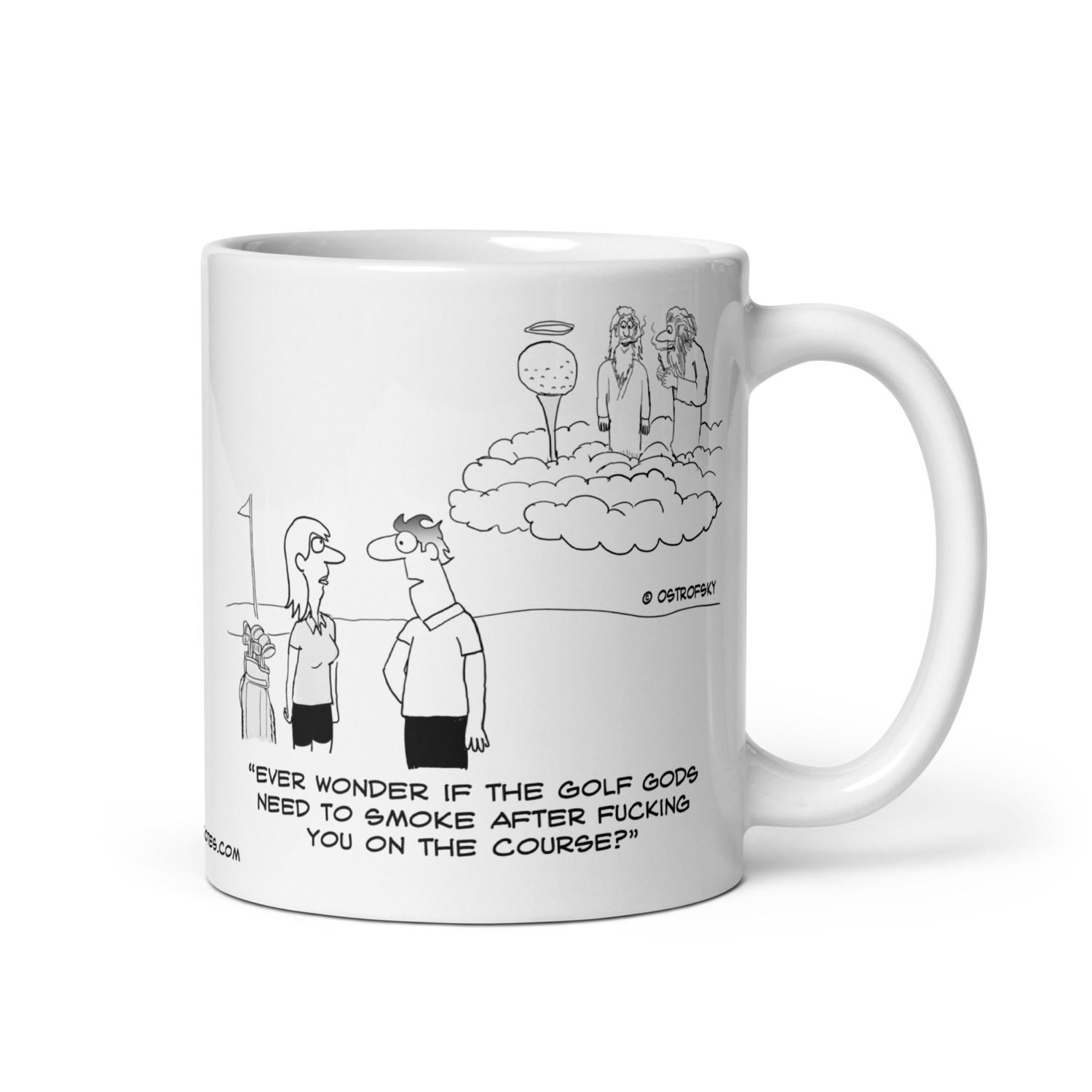 Golf Gods Cartoon Coffee Mug - Image 6