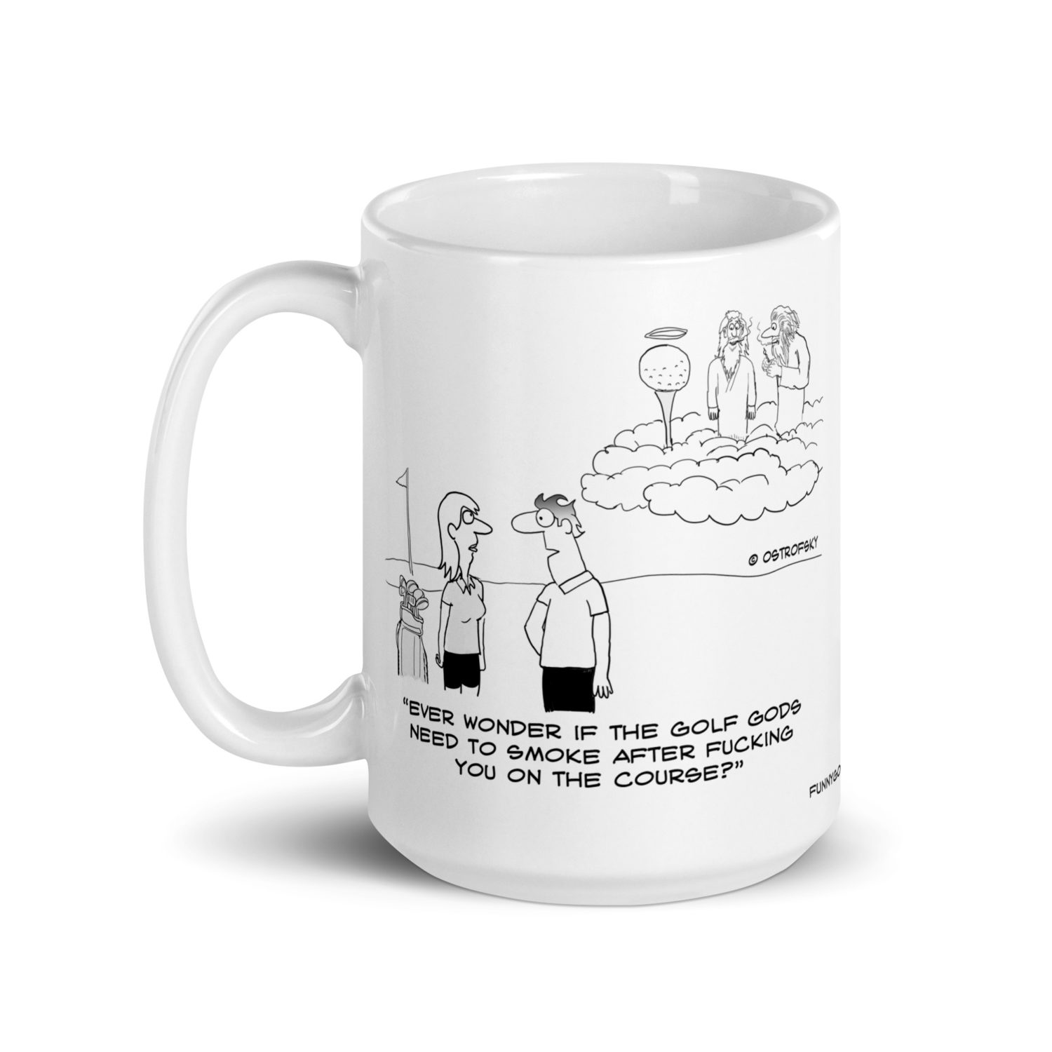 Golf Gods Cartoon Coffee Mug - Image 7