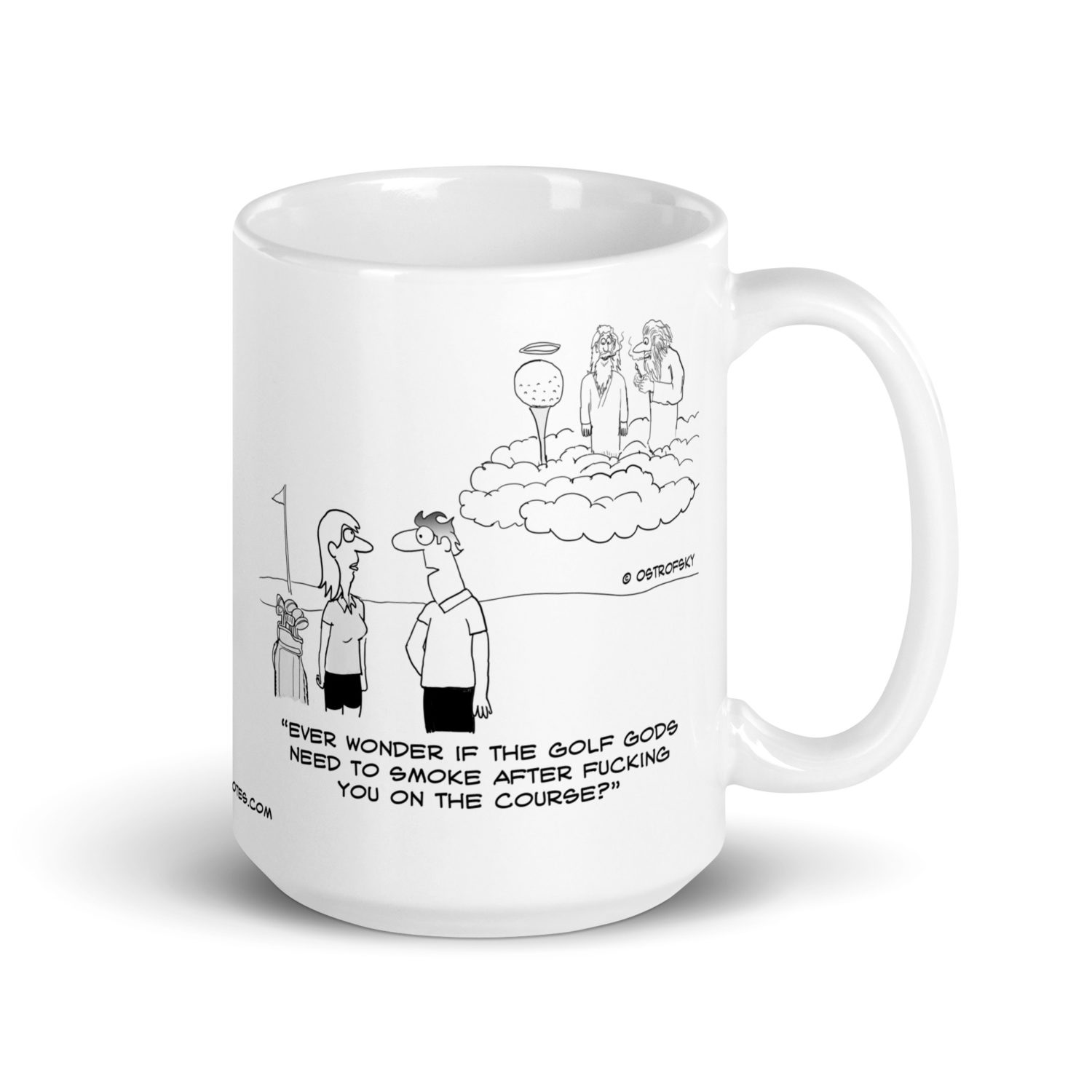 Golf Gods Cartoon Coffee Mug - Image 9