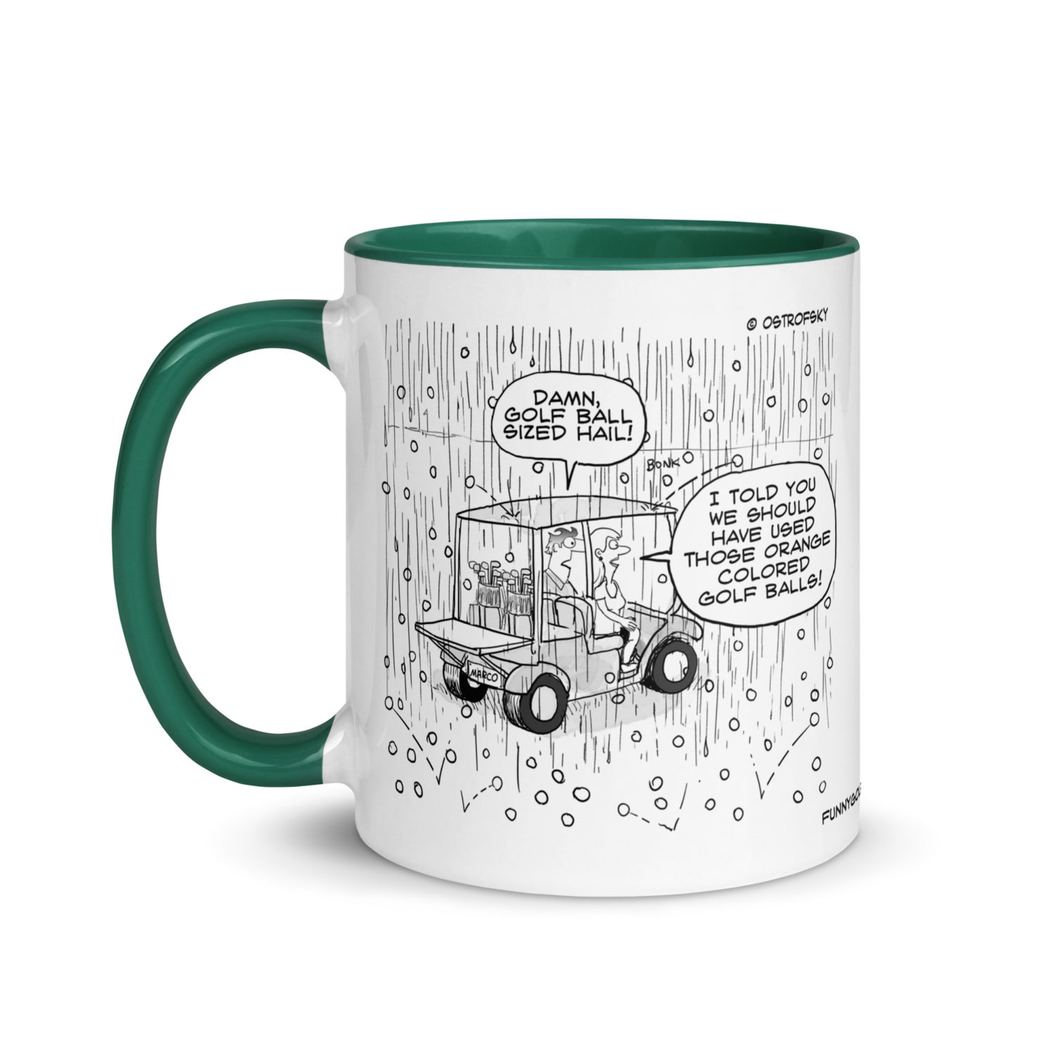 Golf Ball Sized Hail Cartoon Coffee Mug