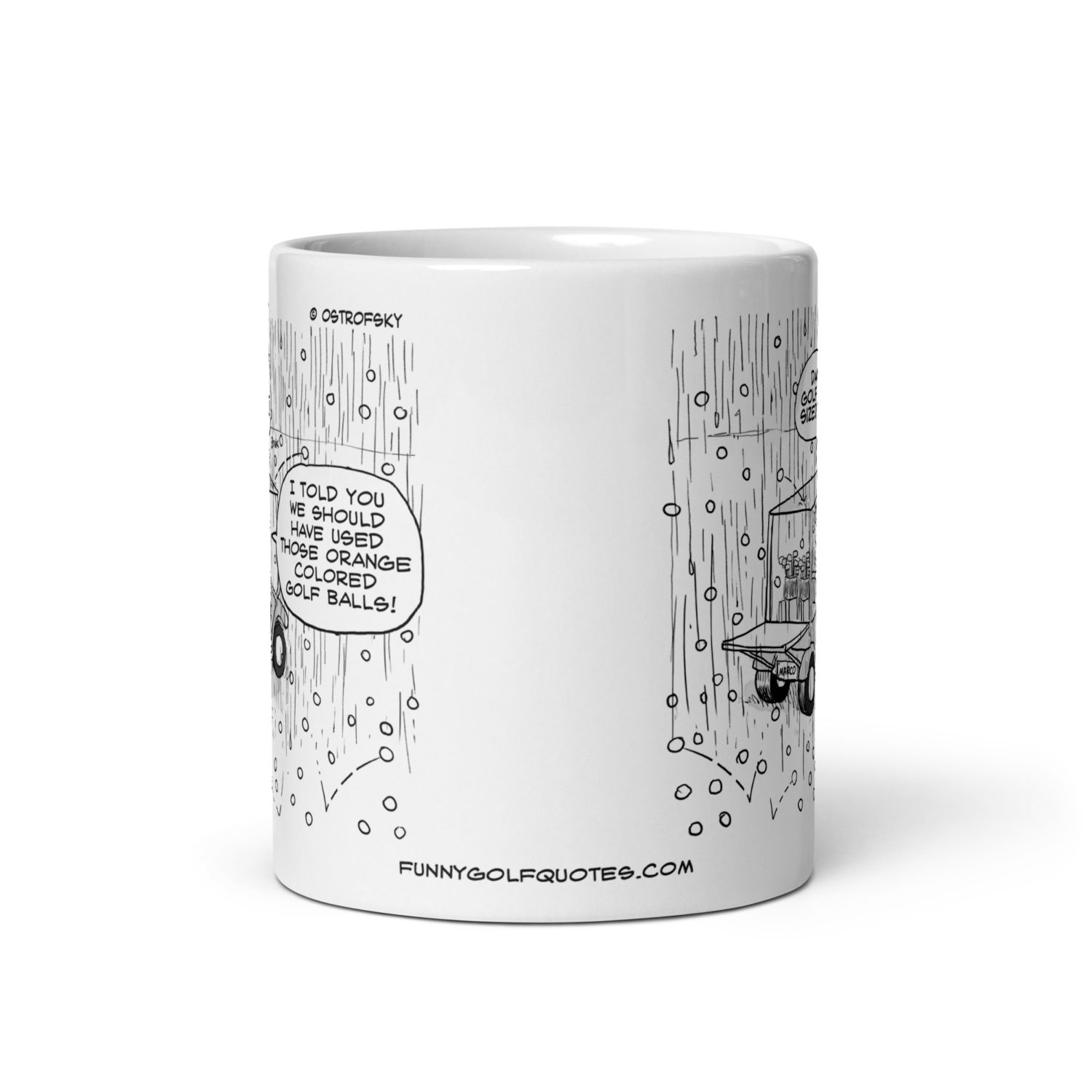 Golf Ball Sized Hail Cartoon Coffee Mug - Image 6