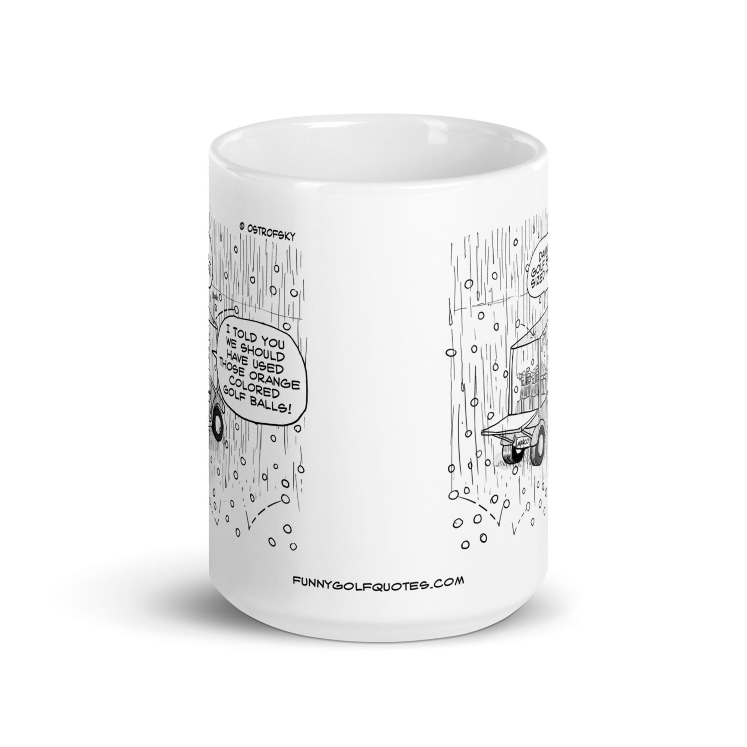 Golf Ball Sized Hail Cartoon Coffee Mug - Image 9