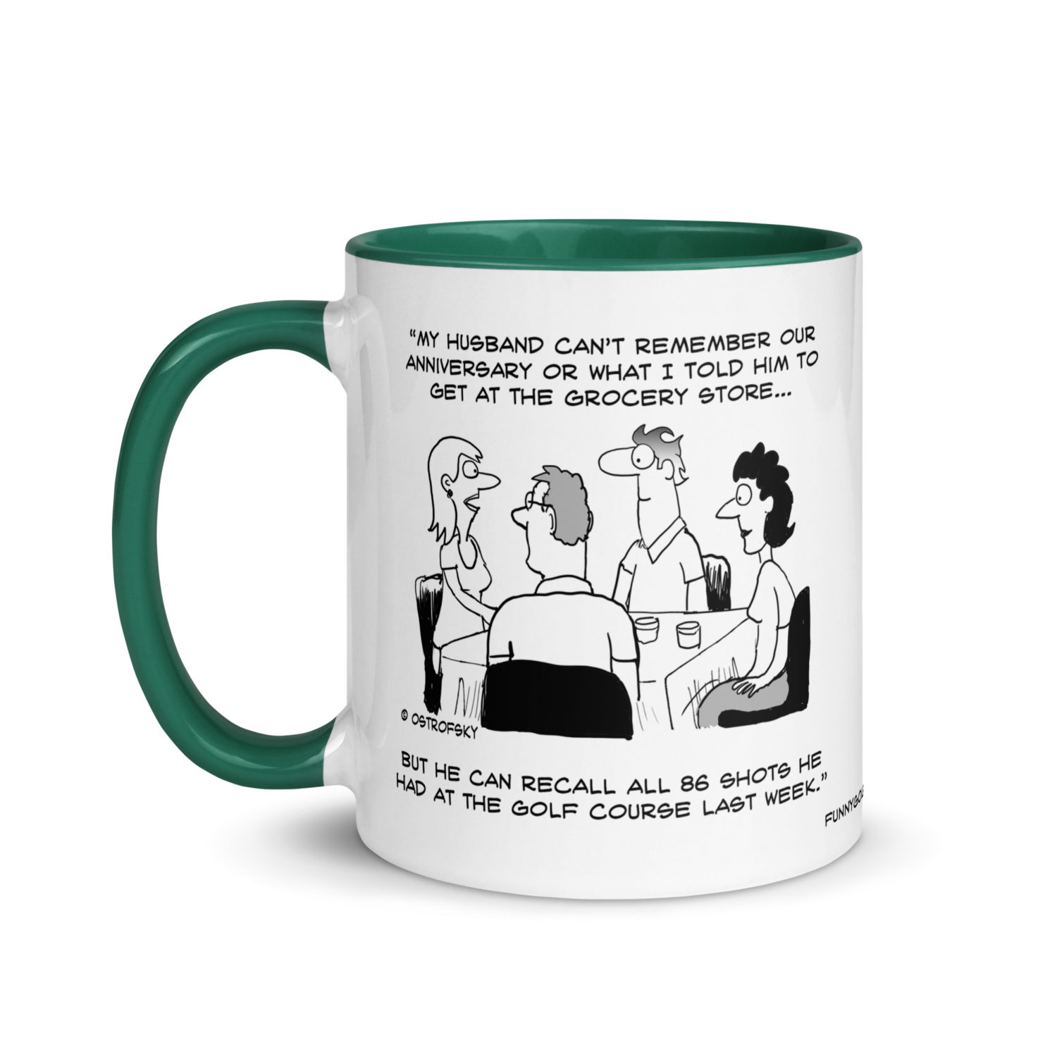 Recall All Shots Golf Cartoon Coffee Mug