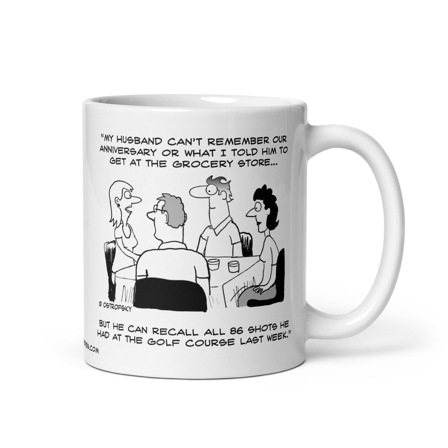 Recall All Shots Golf Cartoon Coffee Mug - Image 6