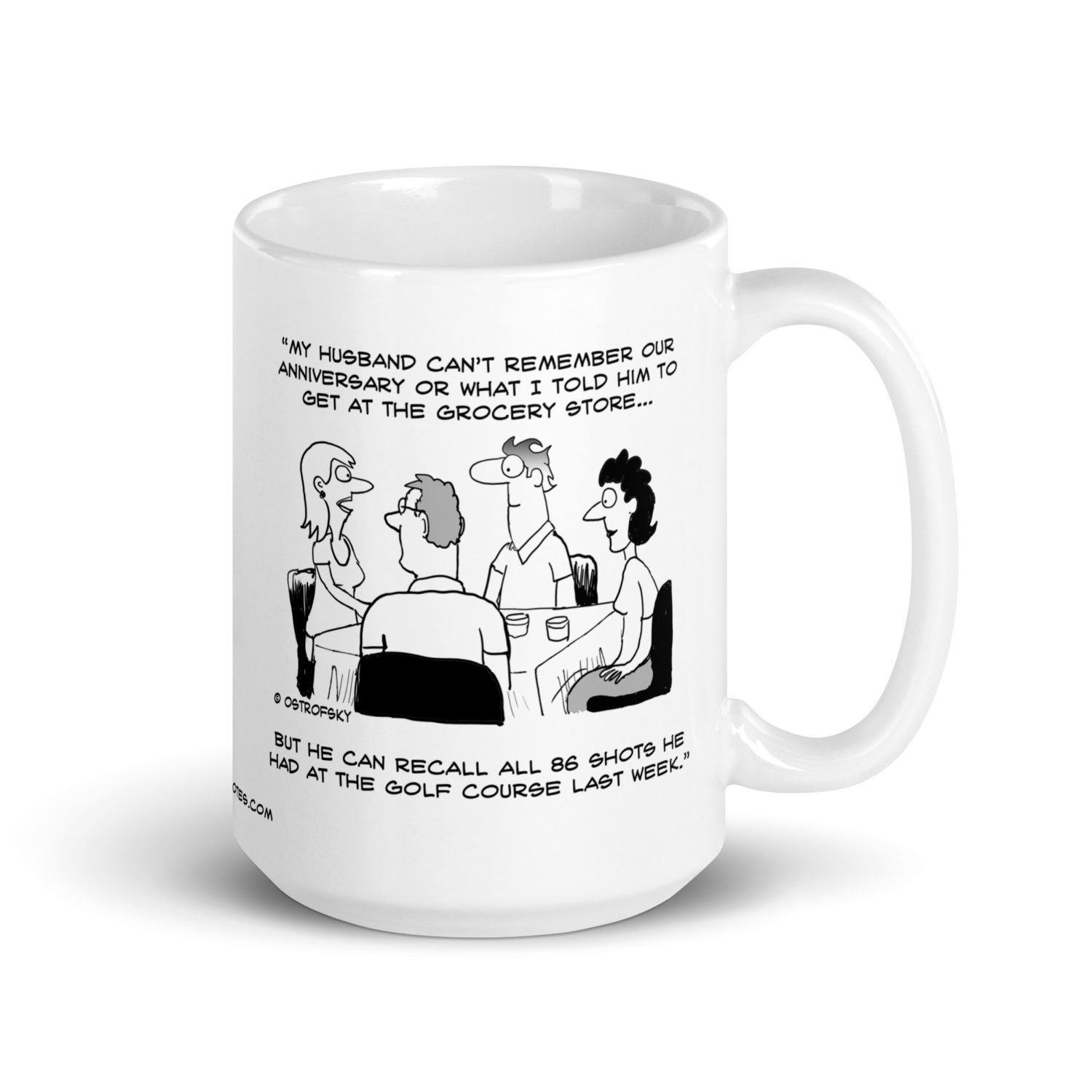 Recall All Shots Golf Cartoon Coffee Mug - Image 9