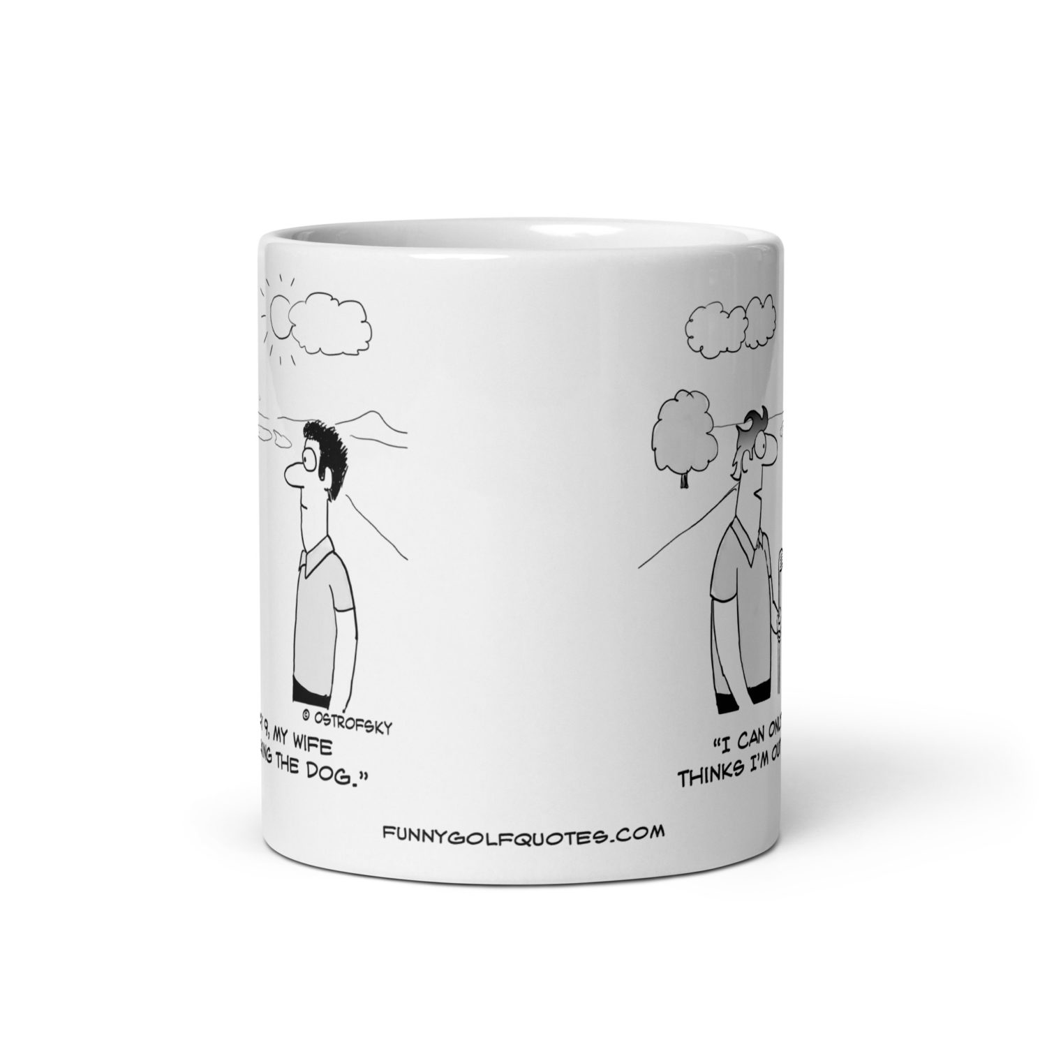 I Can Only Play 9 Golf Cartoon Coffee Mug - Image 5