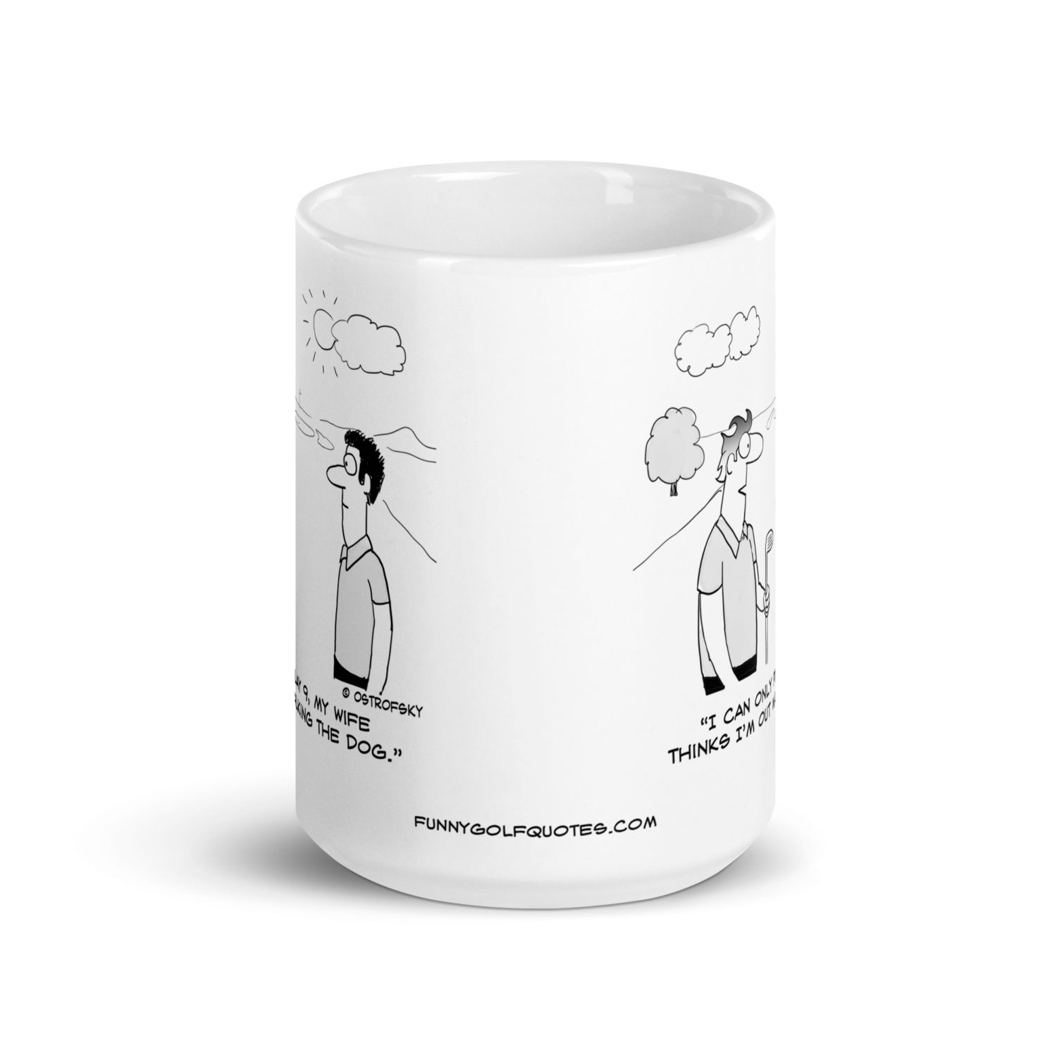 I Can Only Play 9 Golf Cartoon Coffee Mug - Image 8