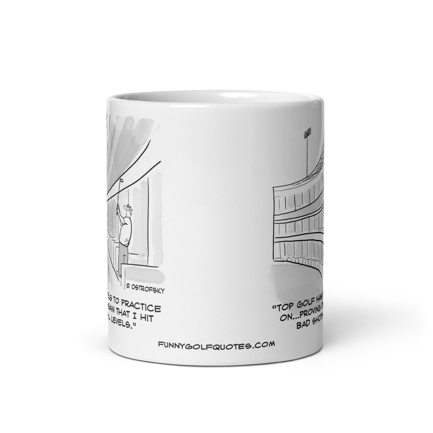 Bad Shots on All Levels Golf Cartoon Coffee Mug - Image 5