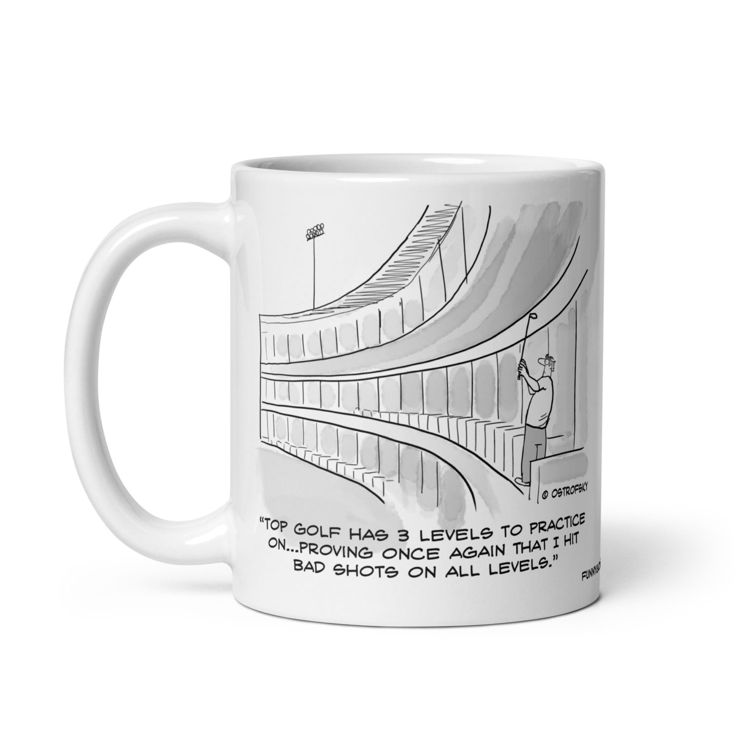 Bad Shots on All Levels Golf Cartoon Coffee Mug - Image 4