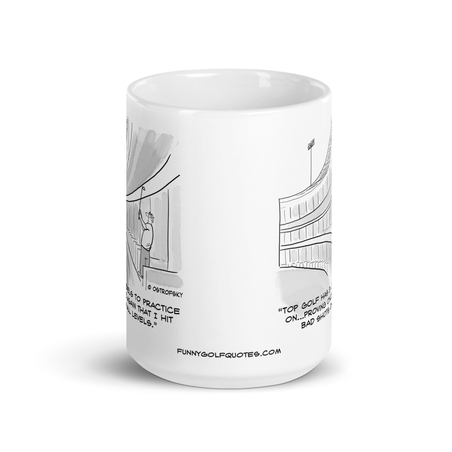 Bad Shots on All Levels Golf Cartoon Coffee Mug - Image 8