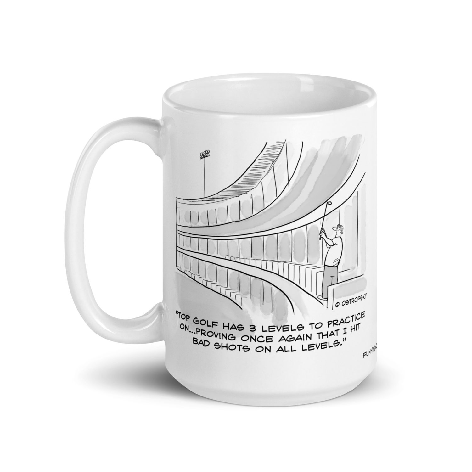 Bad Shots on All Levels Golf Cartoon Coffee Mug - Image 7