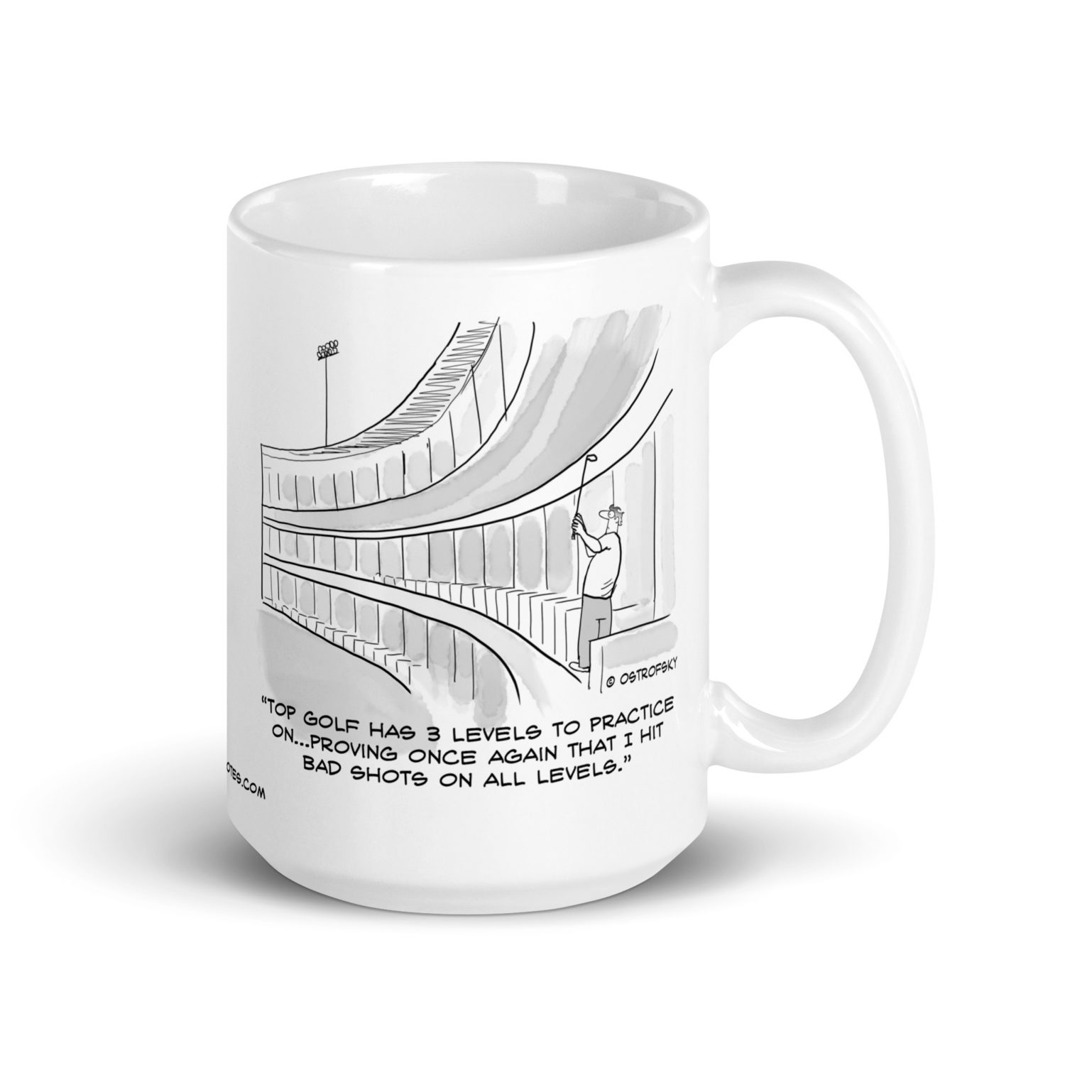 Bad Shots on All Levels Golf Cartoon Coffee Mug - Image 9