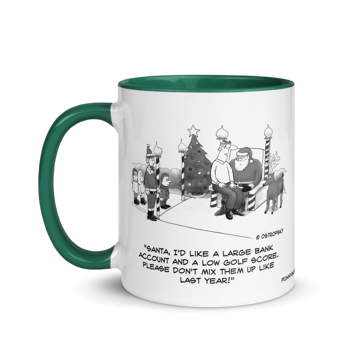 Dear Santa Golf Cartoon Coffee Mug