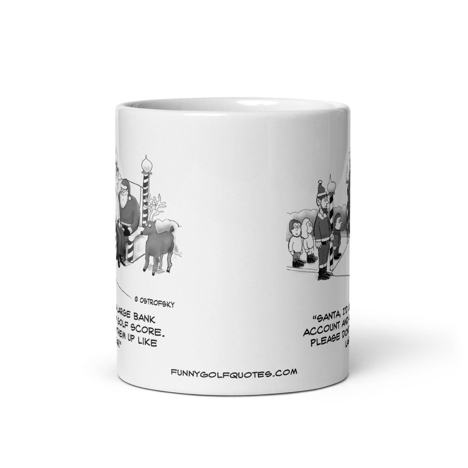 Dear Santa Golf Cartoon Coffee Mug - Image 5