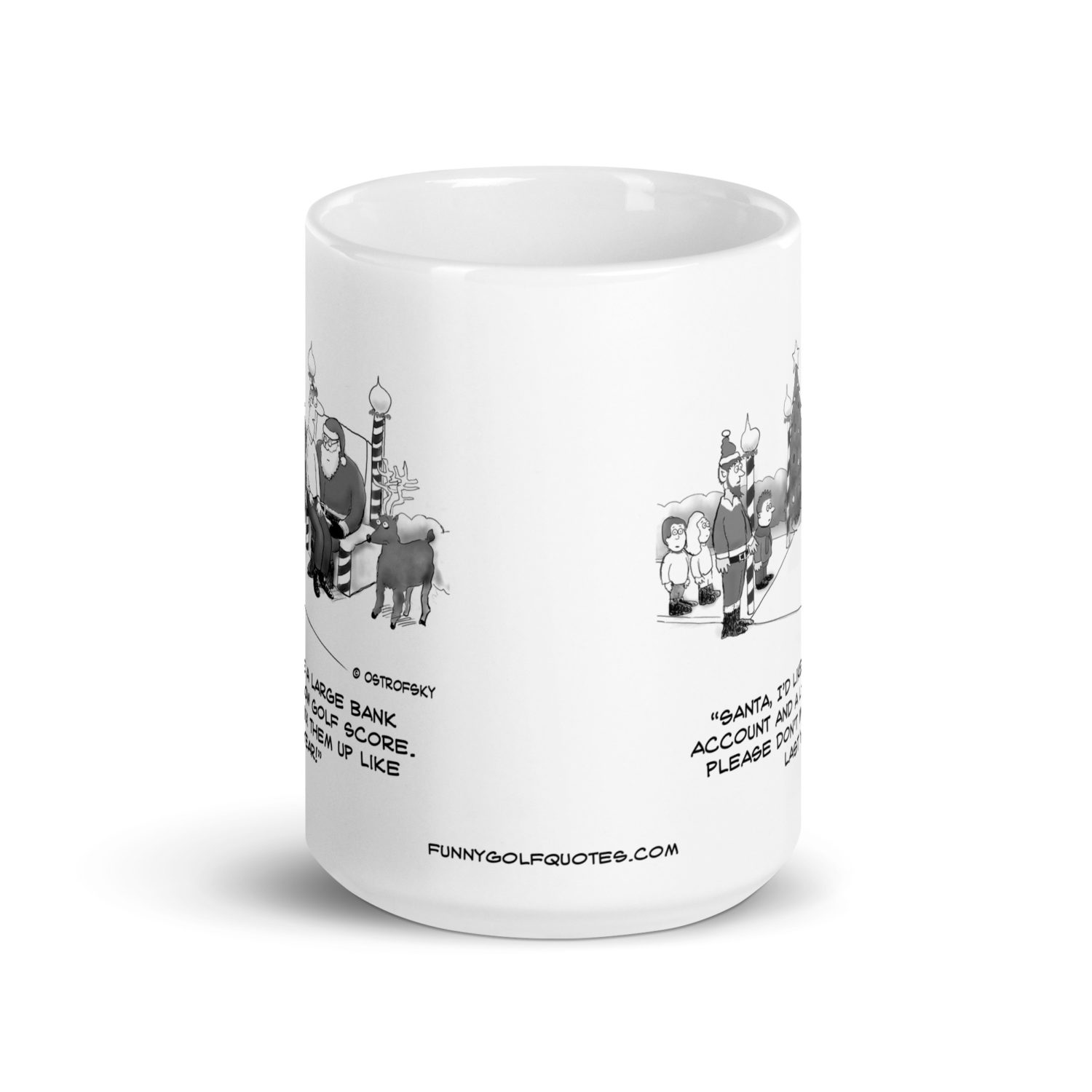 Dear Santa Golf Cartoon Coffee Mug - Image 8