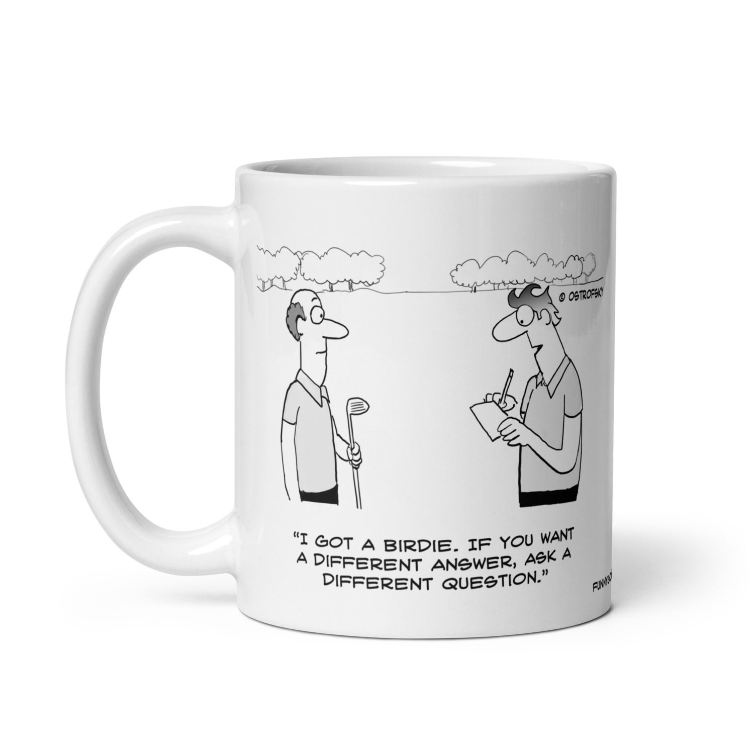 I Got a Birdie Golf Cartoon Coffee Mug - Image 4