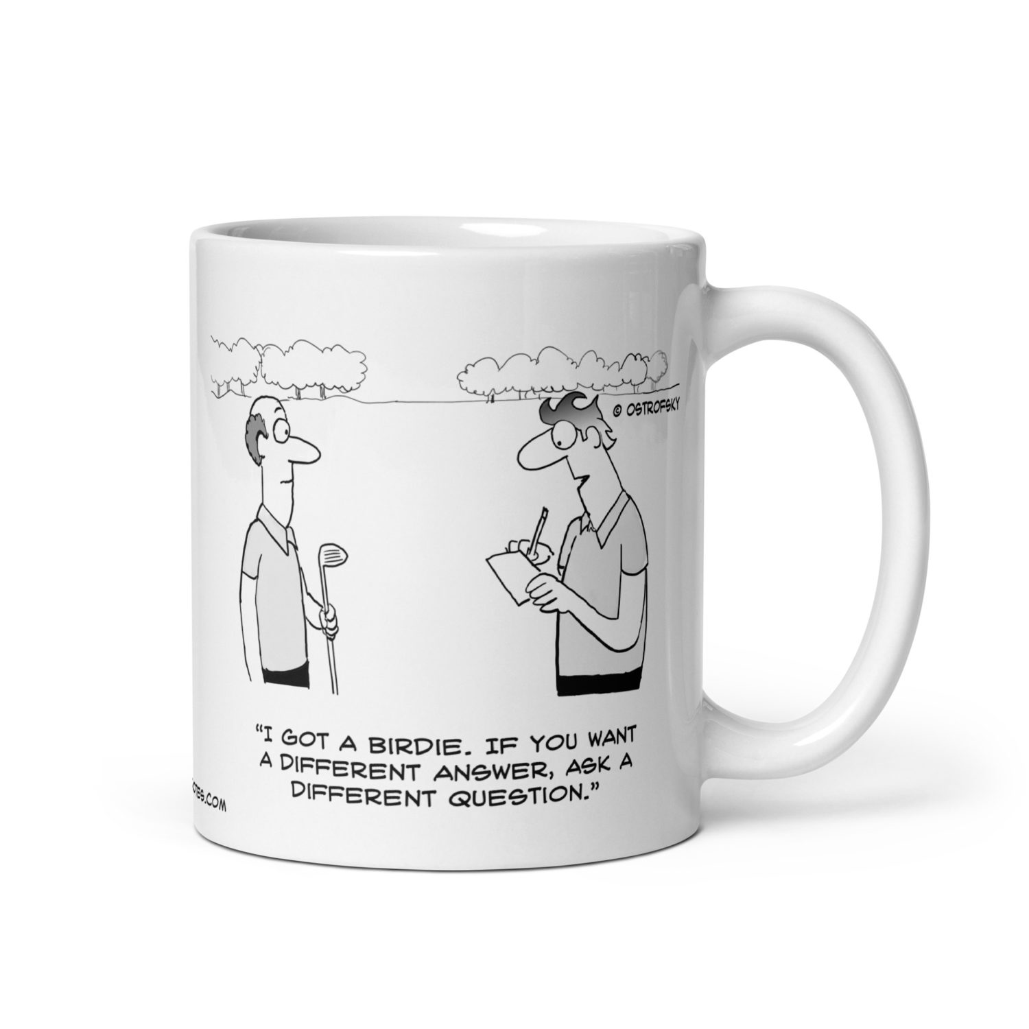 I Got a Birdie Golf Cartoon Coffee Mug - Image 6