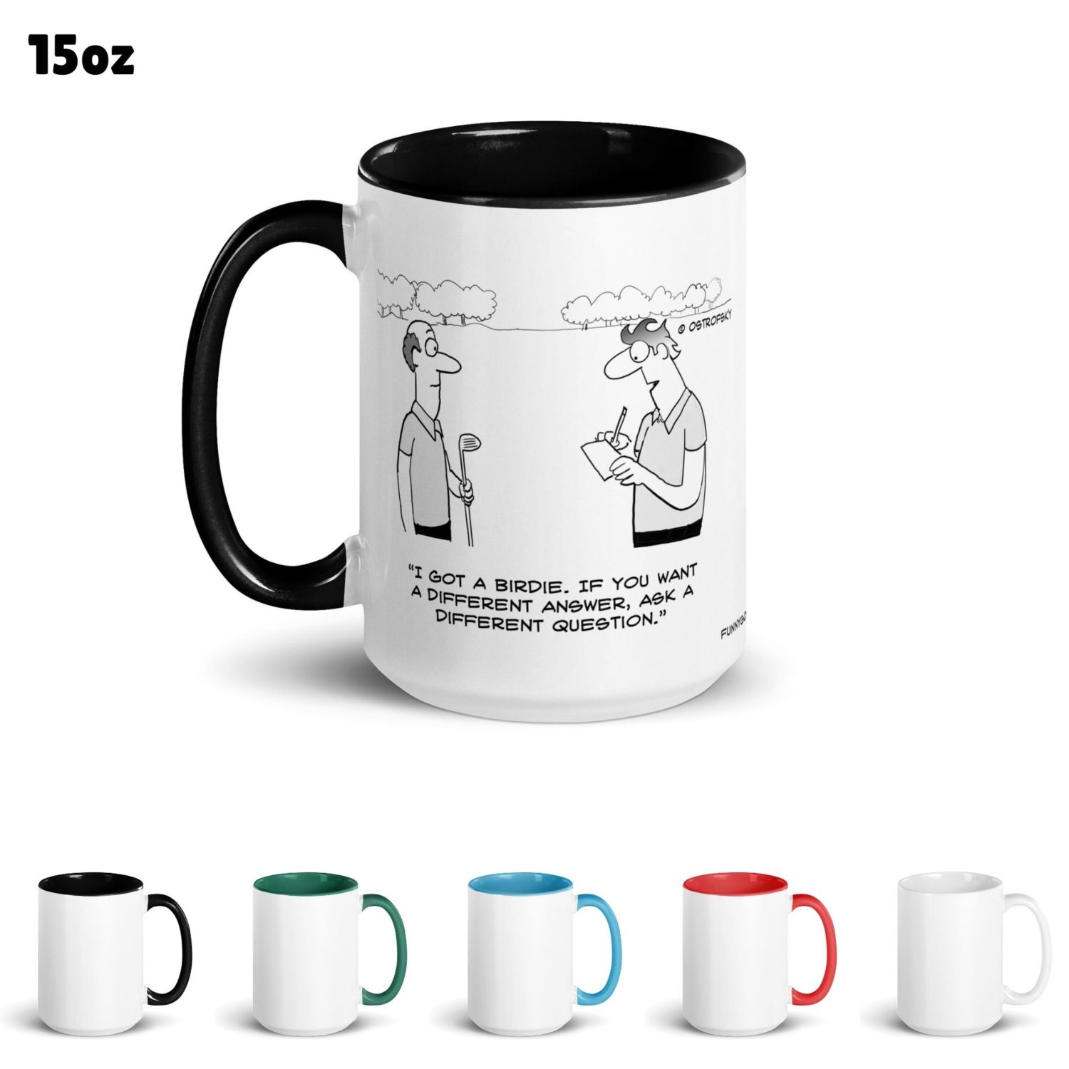 Funny Golf Quotes - Birdie Golf Cartoon 15oz Coffee Mug Color Options