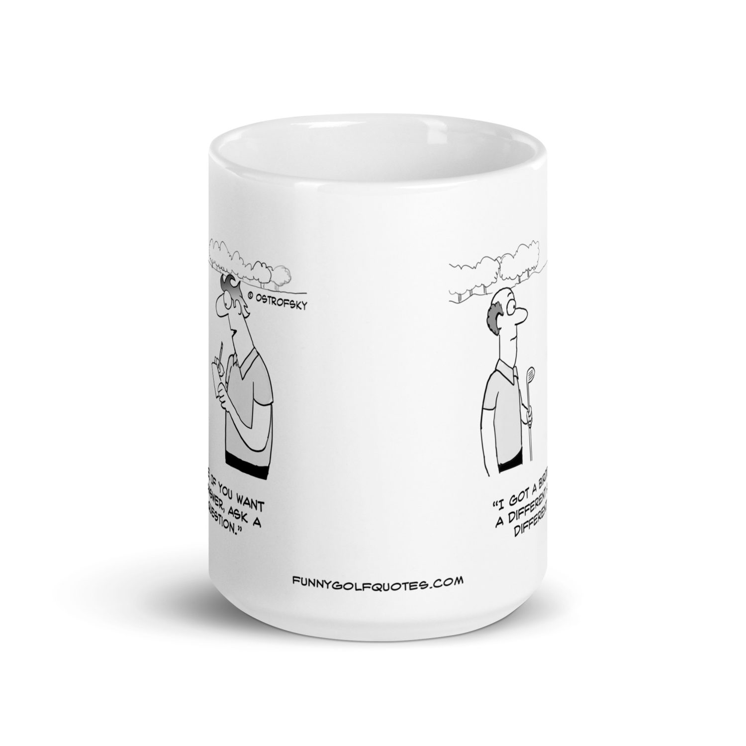 I Got a Birdie Golf Cartoon Coffee Mug - Image 8