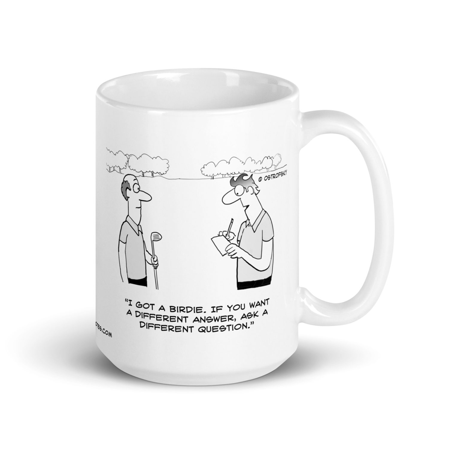 I Got a Birdie Golf Cartoon Coffee Mug - Image 9